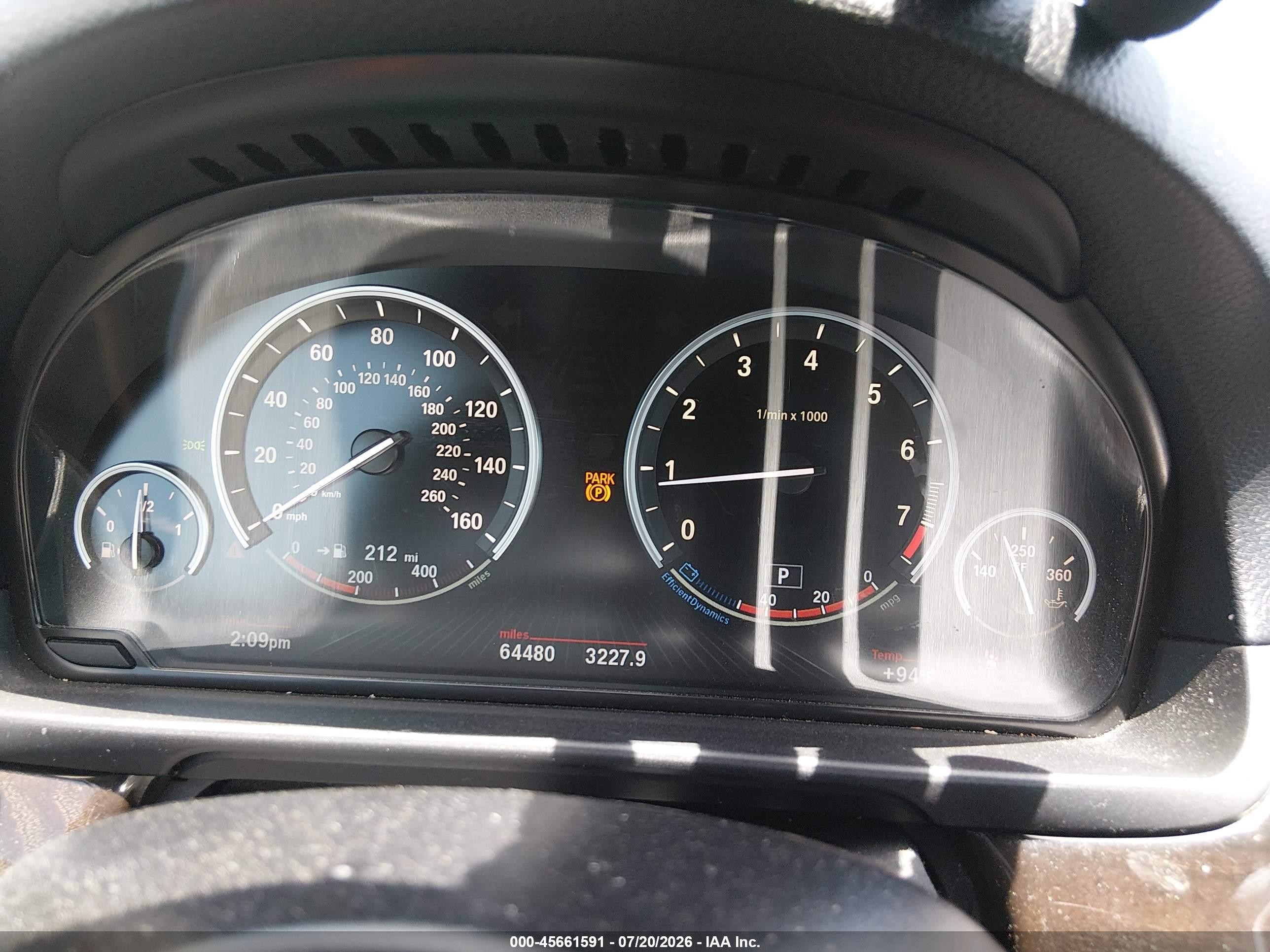 2015 Bmw 535i   Серый vin: WBA5B1C56FD918797