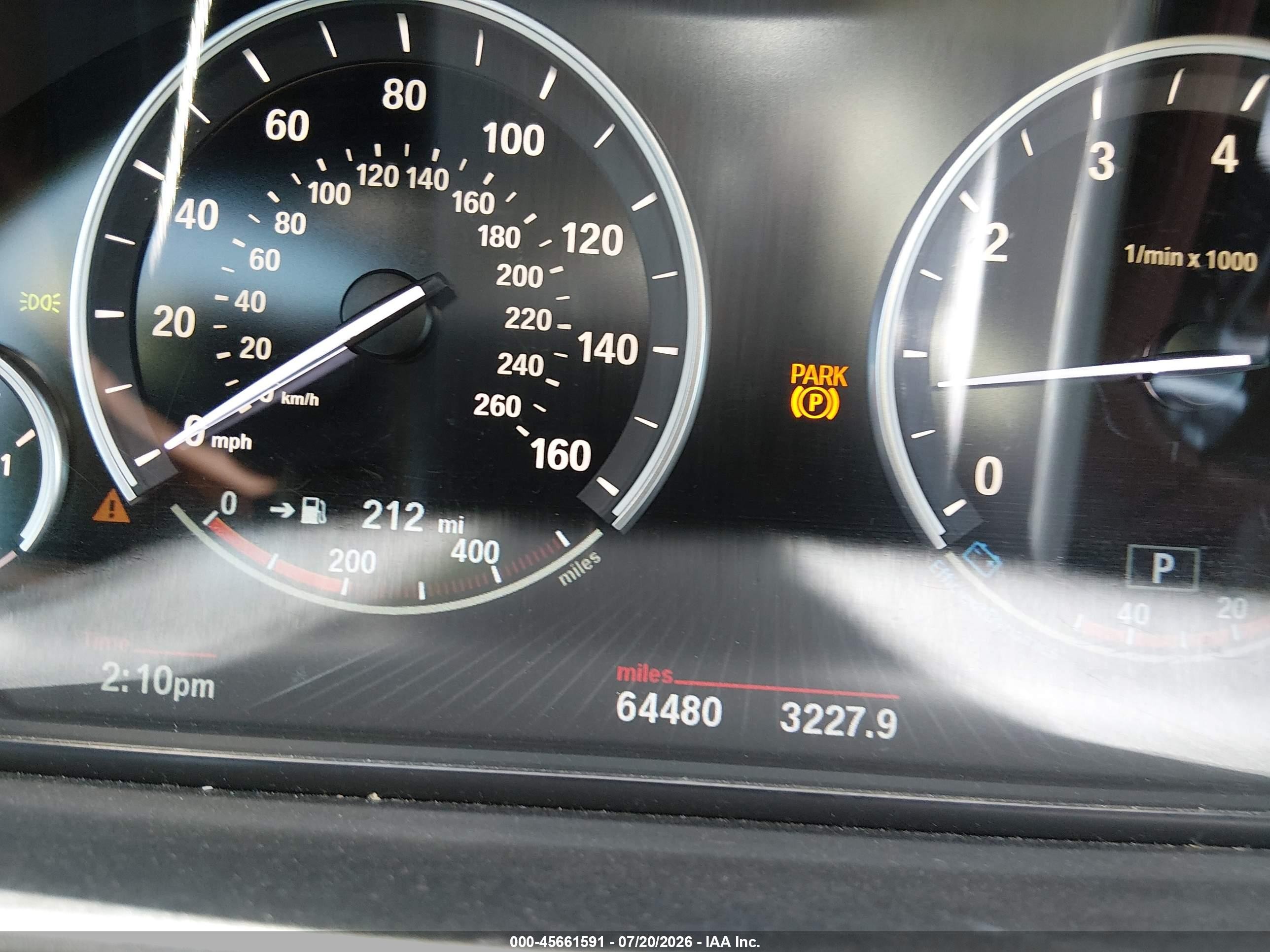 2015 Bmw 535i   Серый vin: WBA5B1C56FD918797