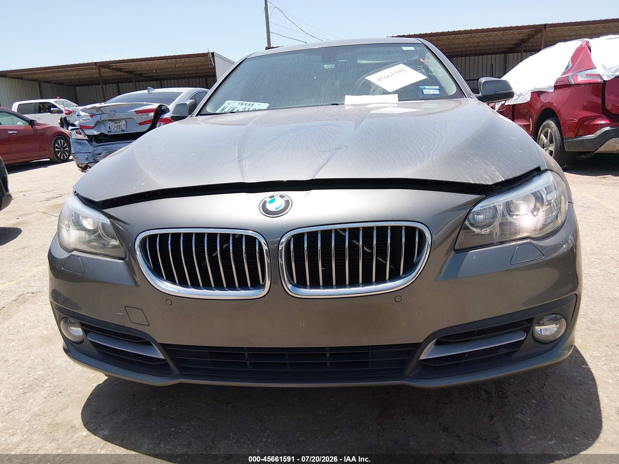 2015 Bmw 535i   Серый vin: WBA5B1C56FD918797