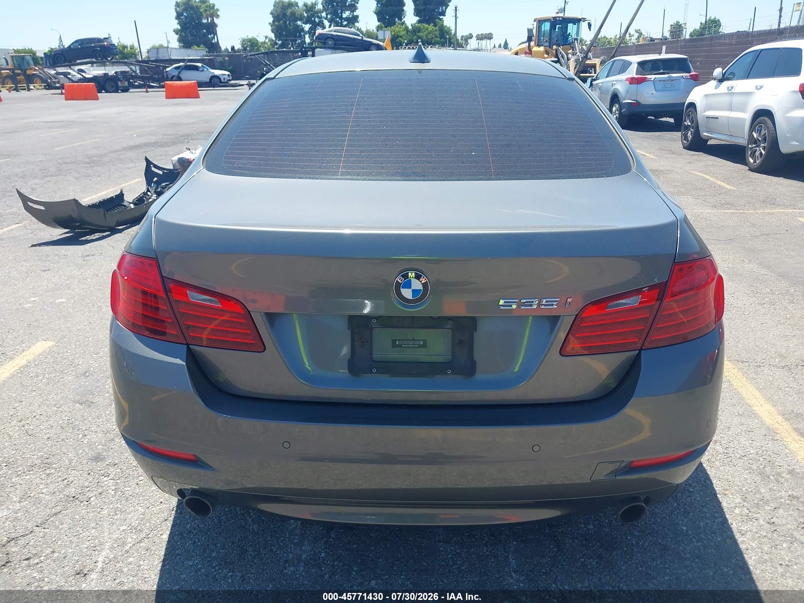 2015 Bmw 535i   Gray vin: WBA5B1C56FD922526