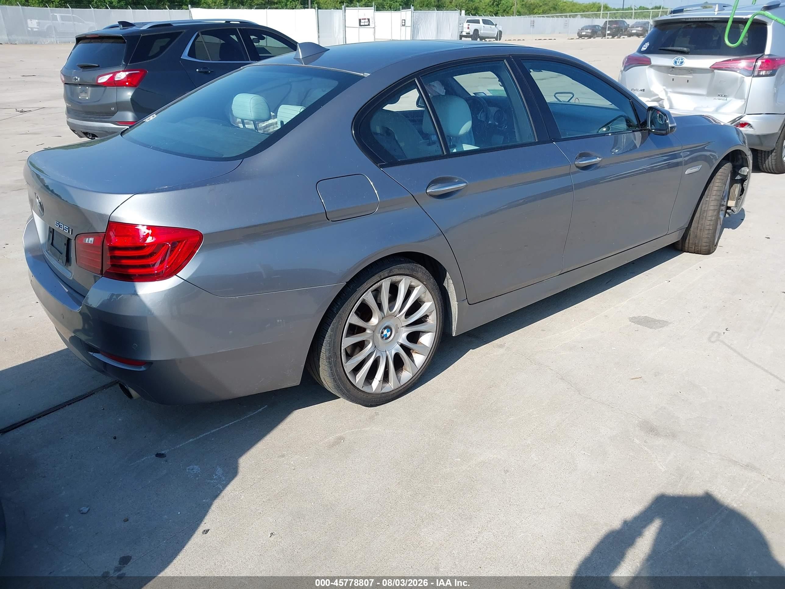 2014 Bmw 535i   Gray vin: WBA5B1C59ED475852