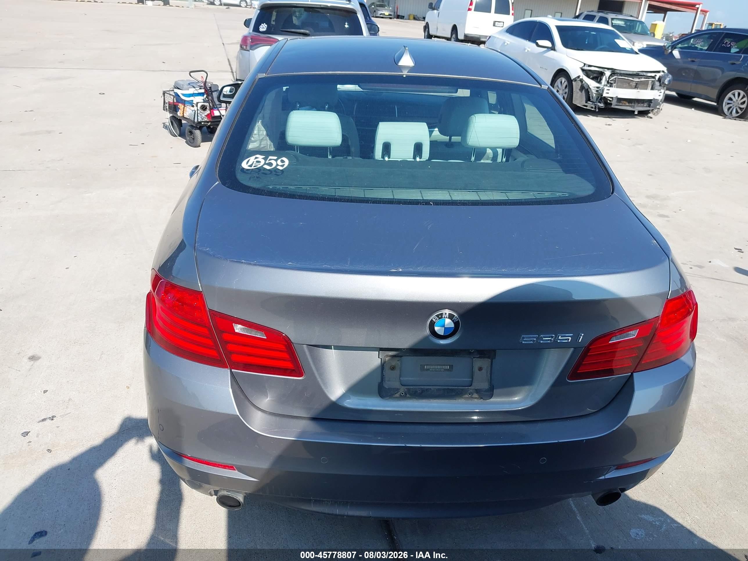 2014 Bmw 535i   Gray vin: WBA5B1C59ED475852
