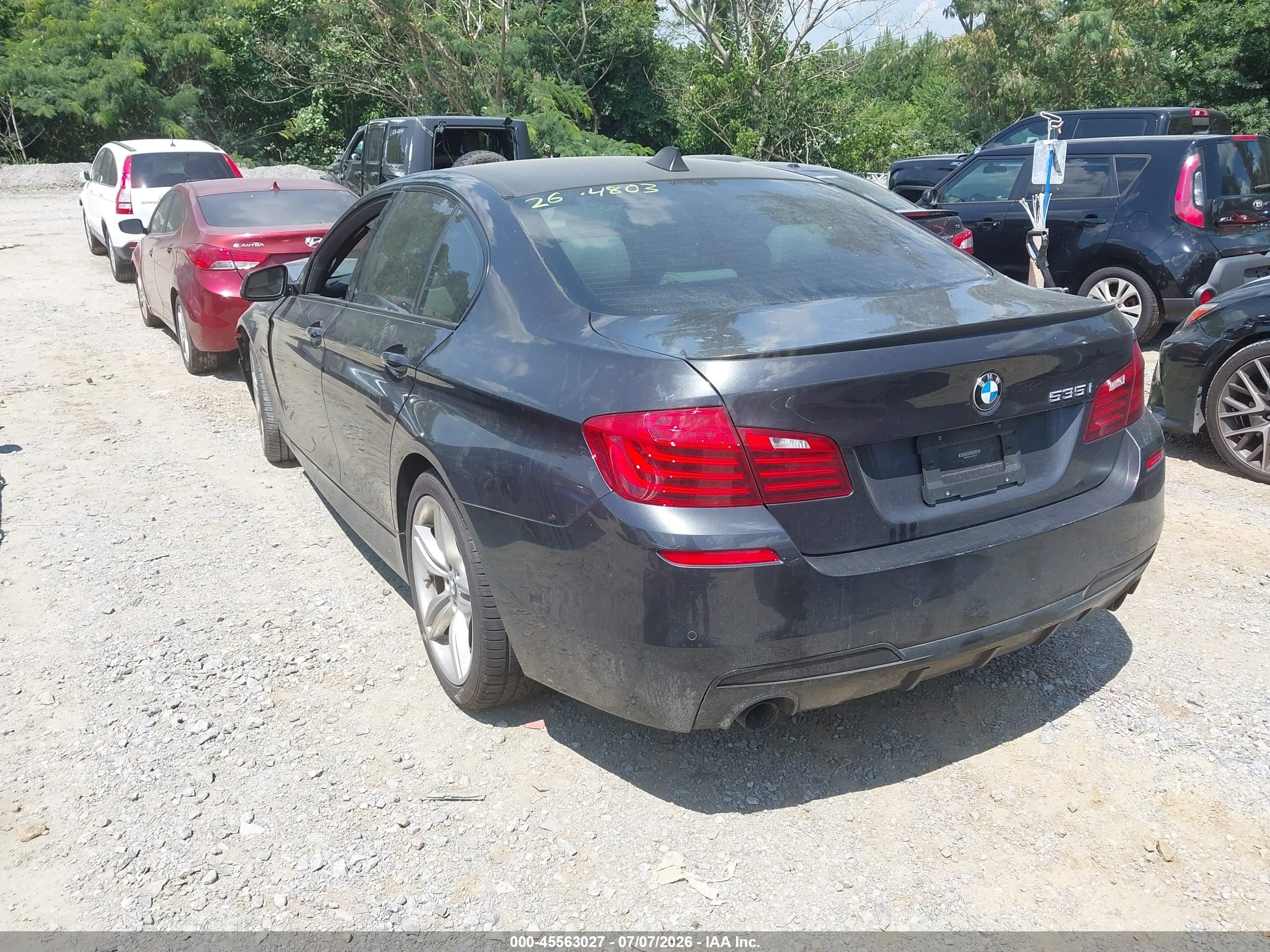 2014 Bmw 535i   Gray vin: WBA5B1C59ED481246