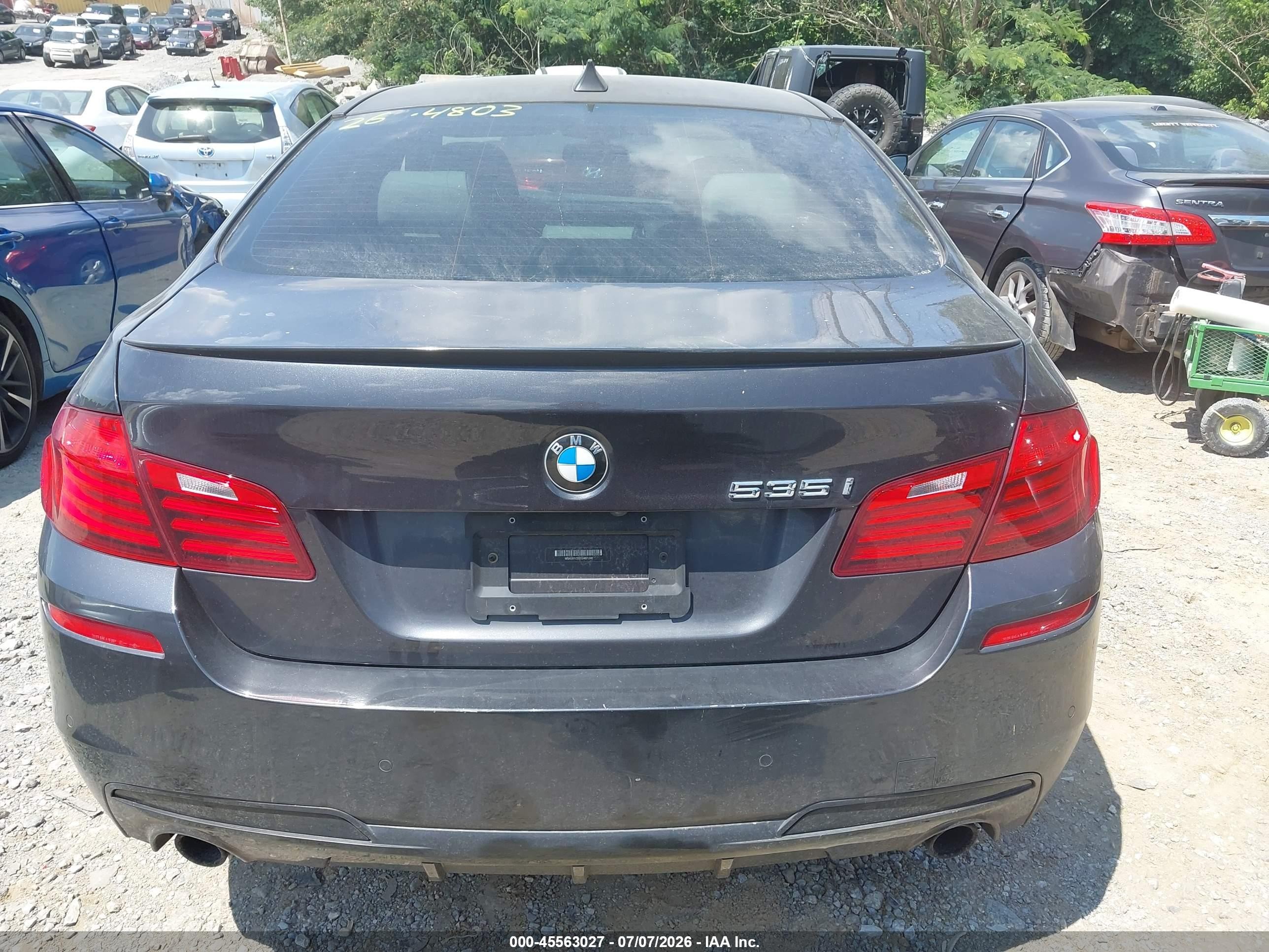 2014 Bmw 535i   Gray vin: WBA5B1C59ED481246