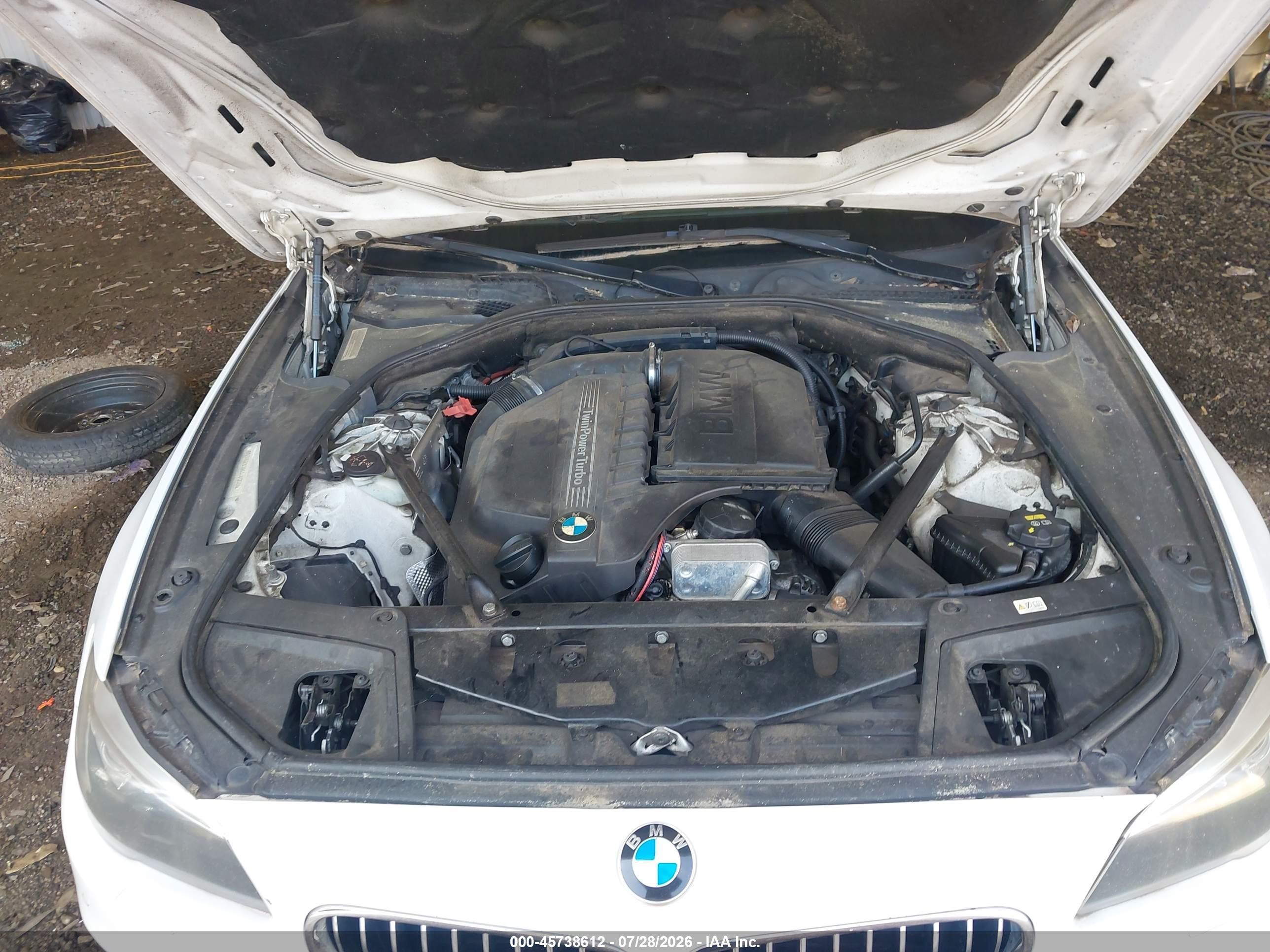 2014 Bmw 535i   Белый vin: WBA5B1C59ED481330