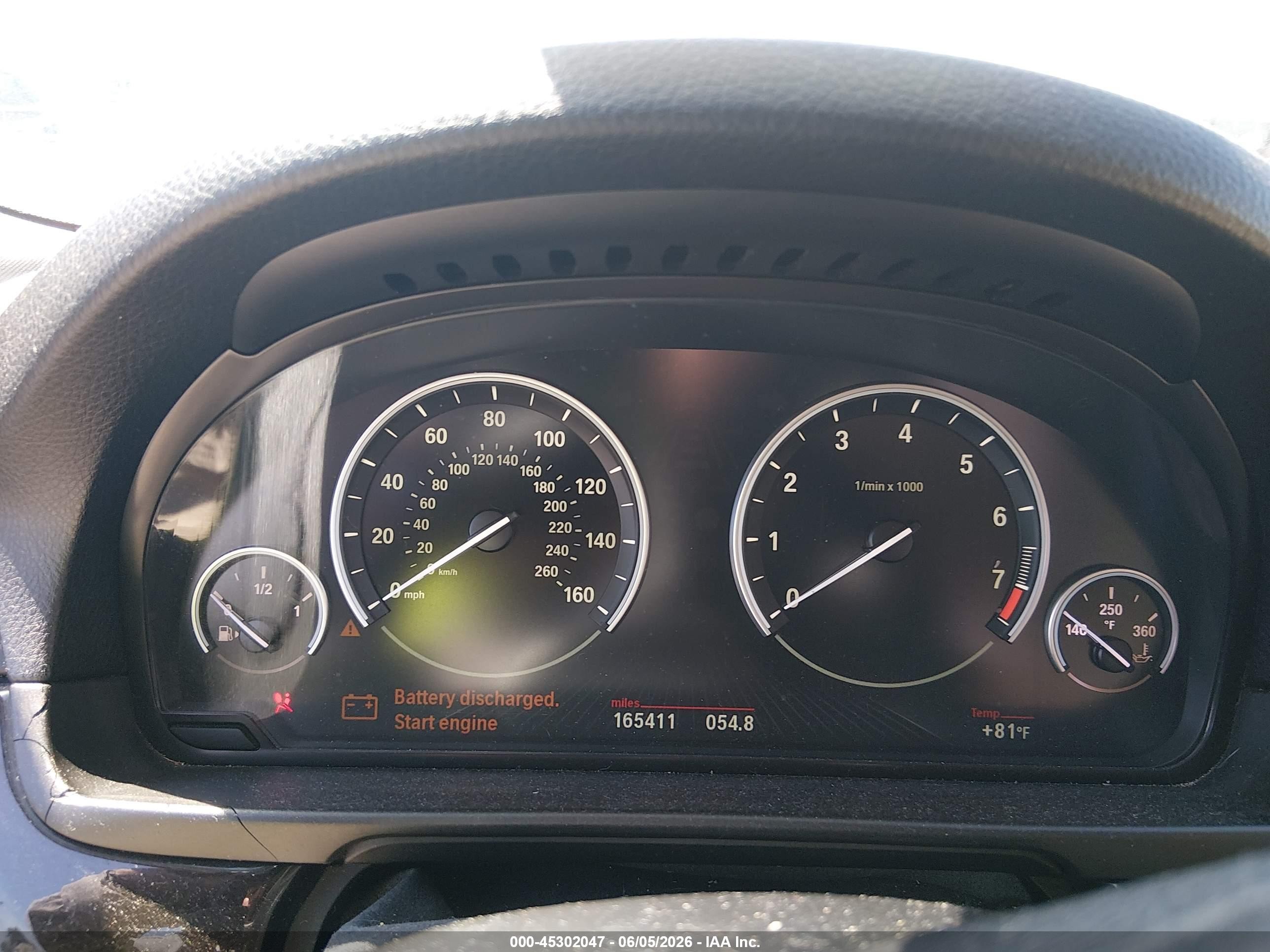 2015 Bmw 535i   Белый vin: WBA5B1C59FG126657