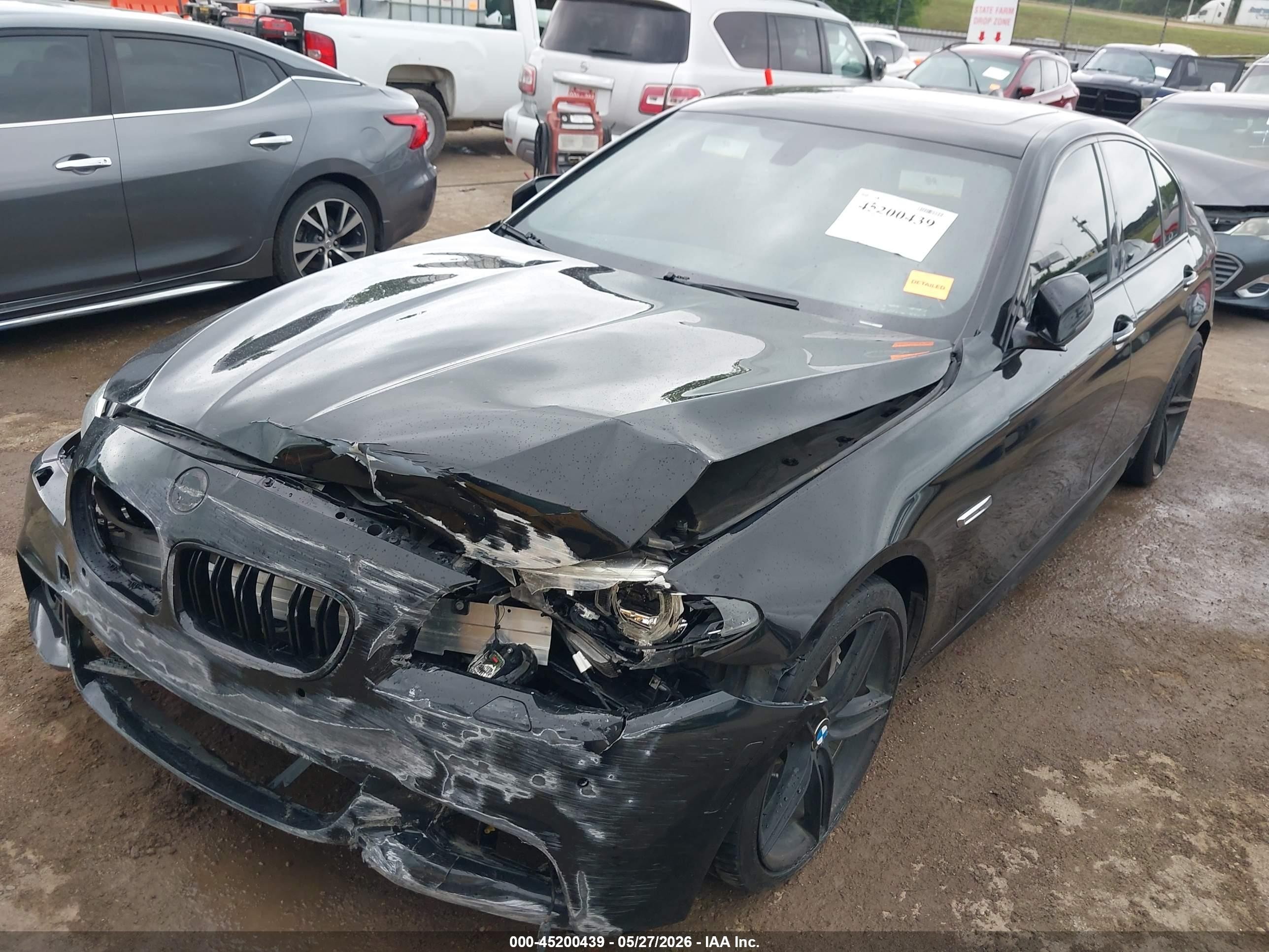 2015 Bmw 535i   Черный vin: WBA5B1C59FG128411