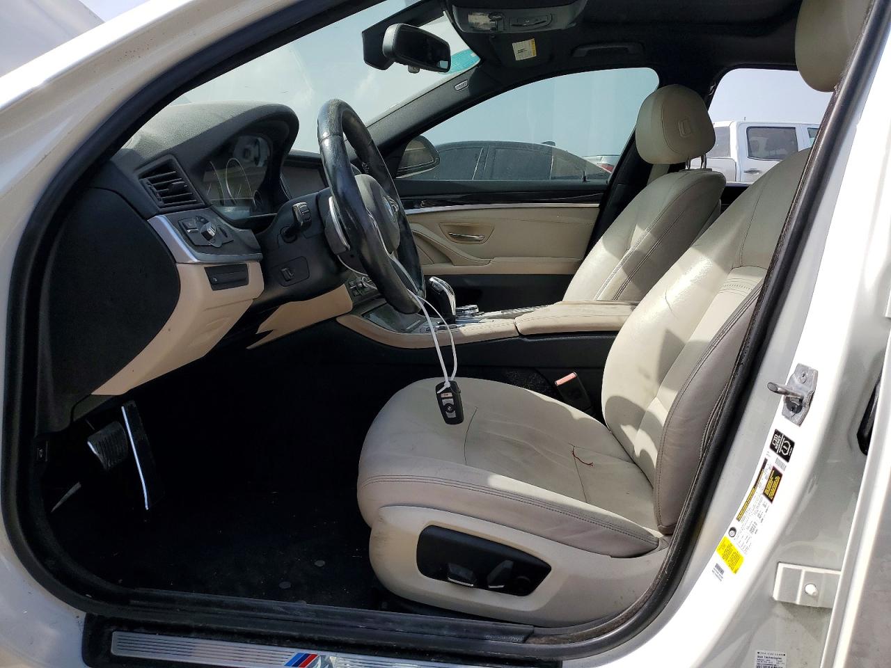 2014 Bmw 535 I White vin: WBA5B1C5XED476783