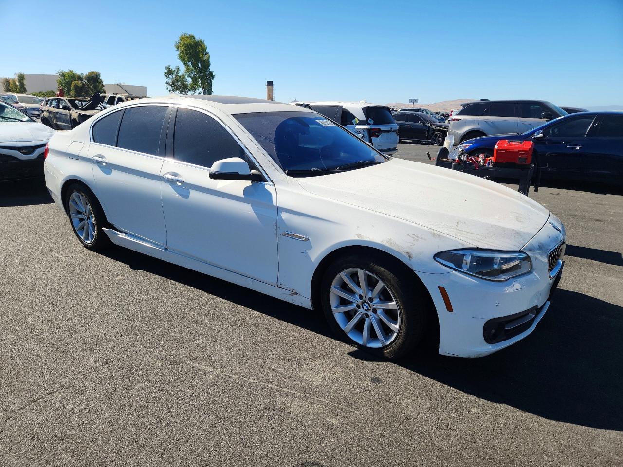 2015 Bmw 535 I White vin: WBA5B1C5XFD919614