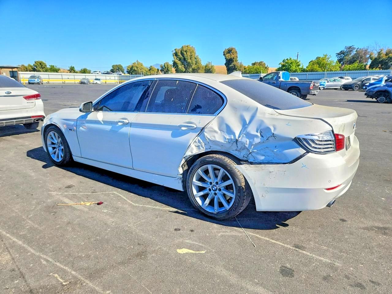 2015 Bmw 535 I White vin: WBA5B1C5XFD919614