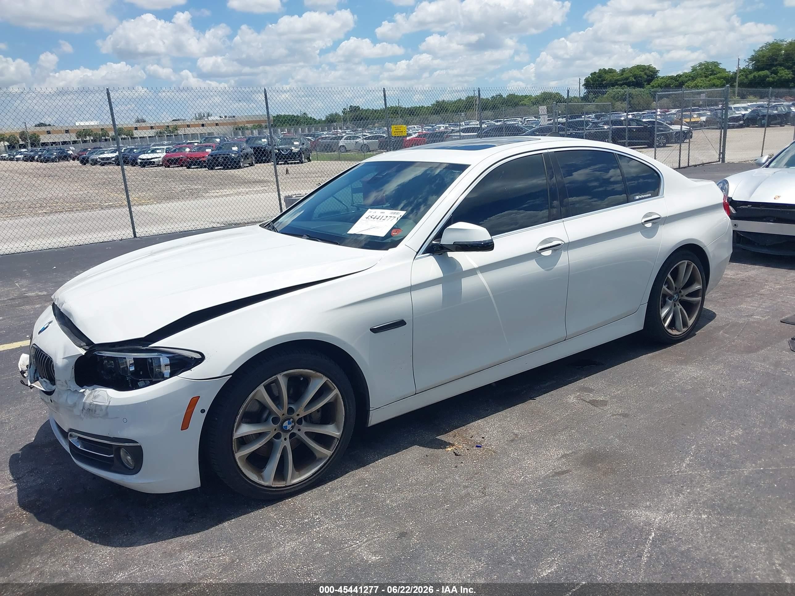 2015 Bmw 535i   White vin: WBA5B1C5XFD922061