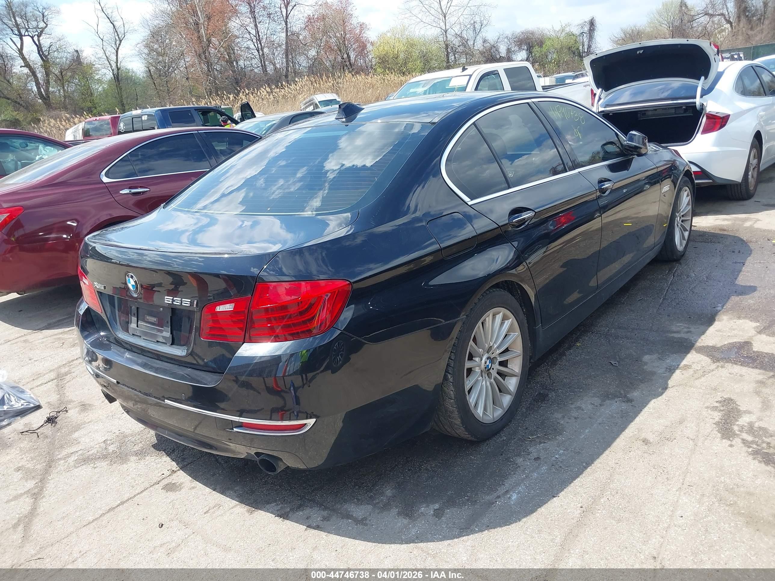 2014 Bmw 535i Xdrive Black vin: WBA5B3C50ED530023