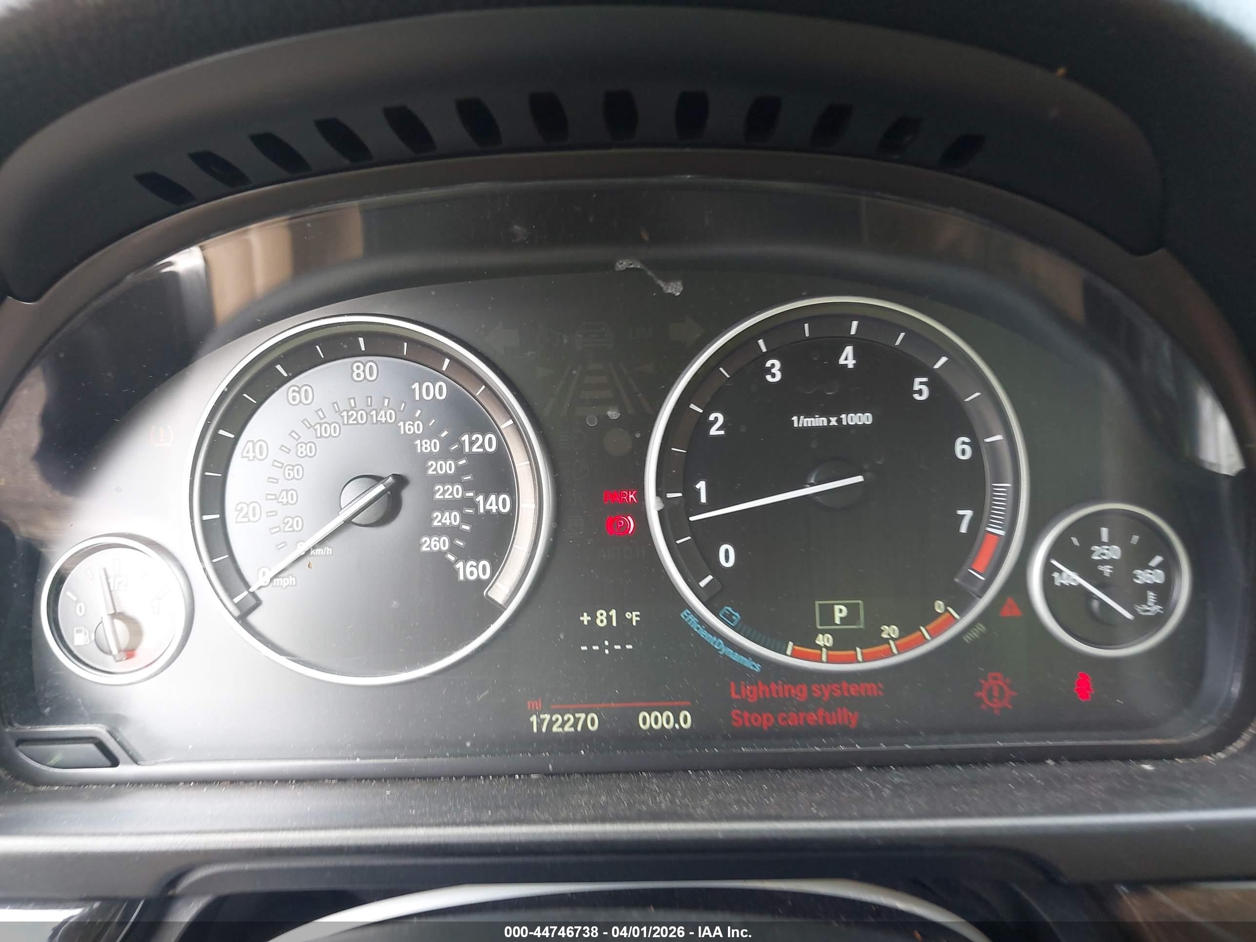 2014 Bmw 535i Xdrive Black vin: WBA5B3C50ED530023