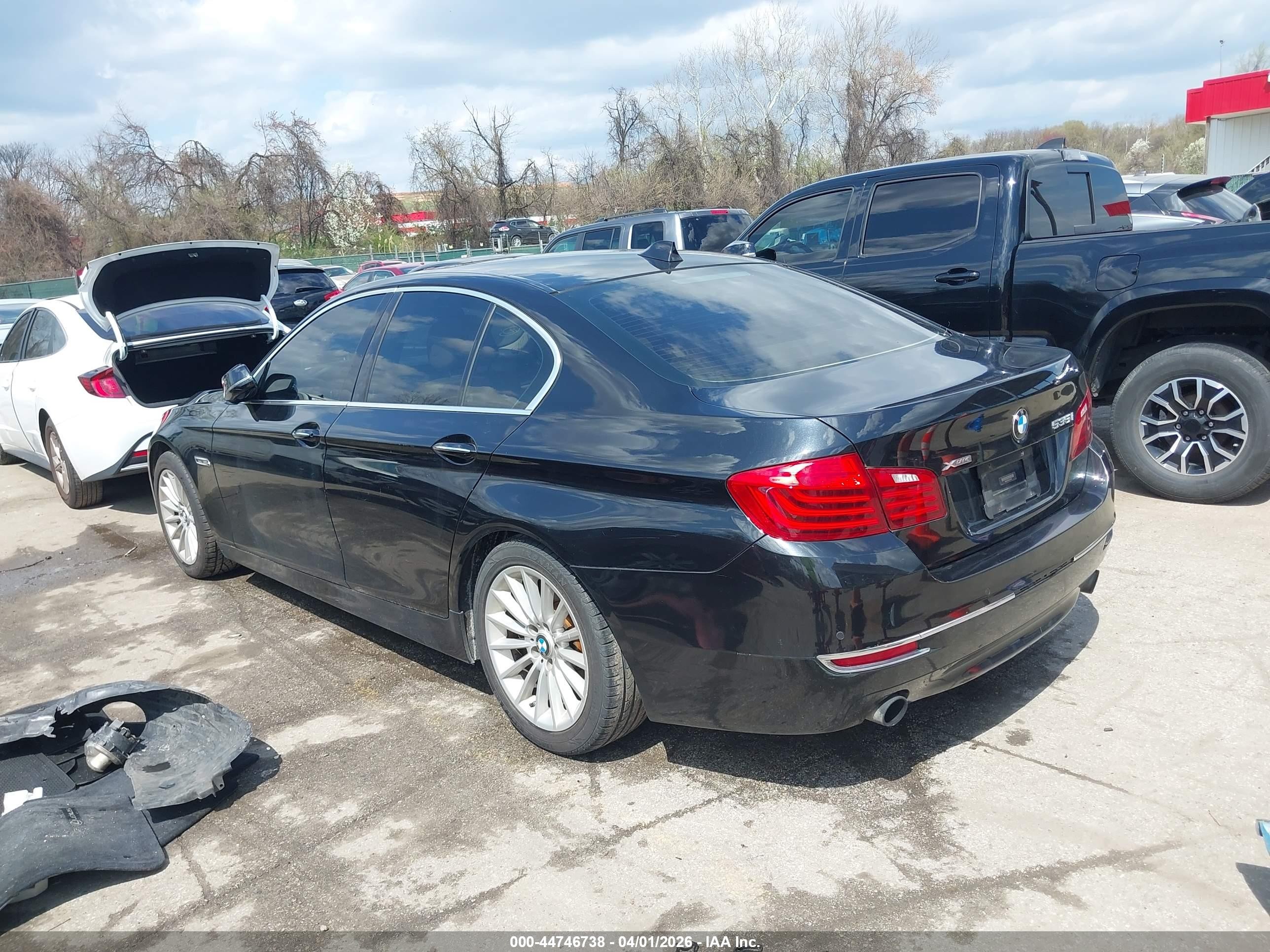 2014 Bmw 535i Xdrive Black vin: WBA5B3C50ED530023