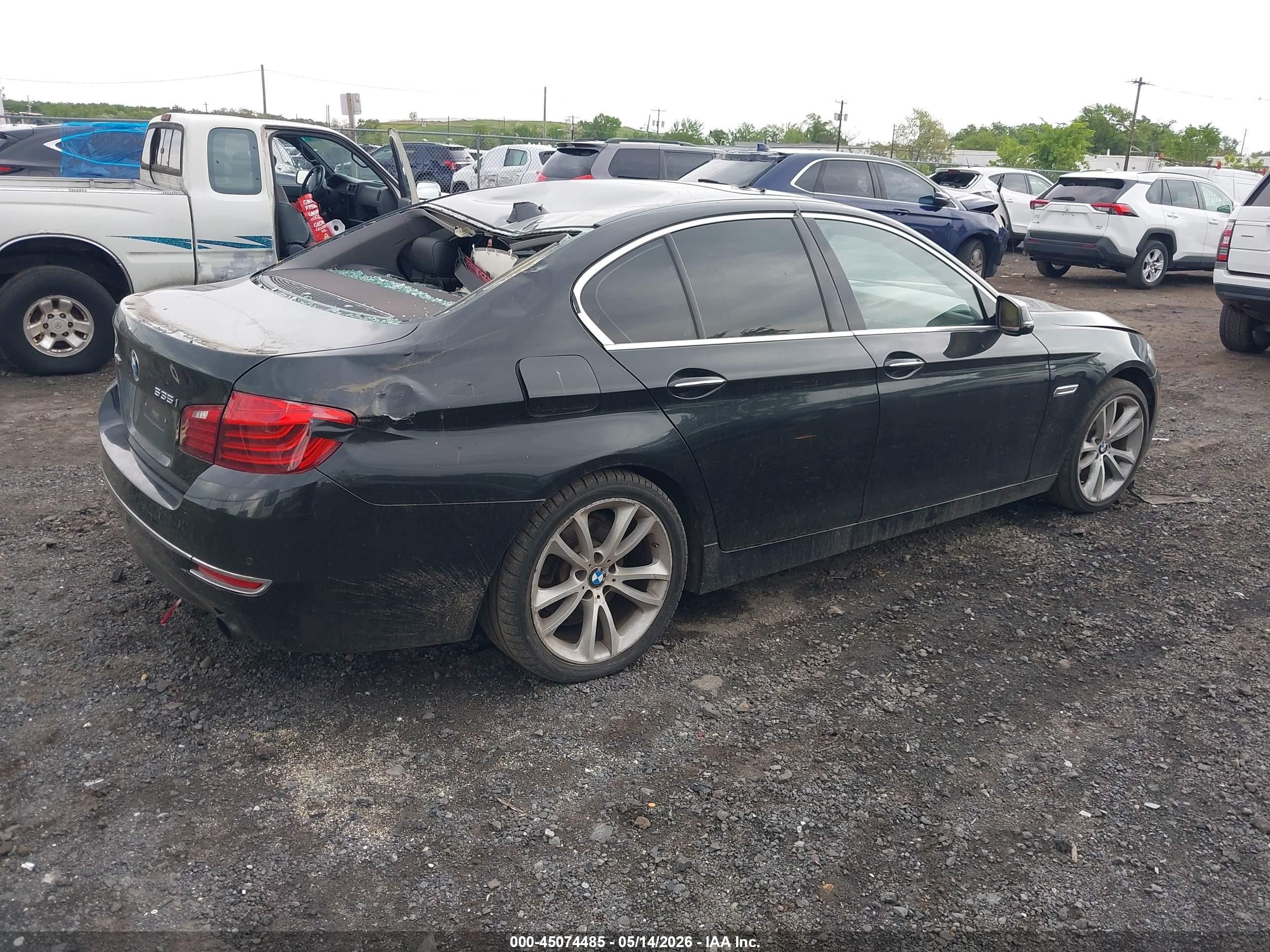 2014 Bmw 535i Xdrive Black vin: WBA5B3C50ED531320