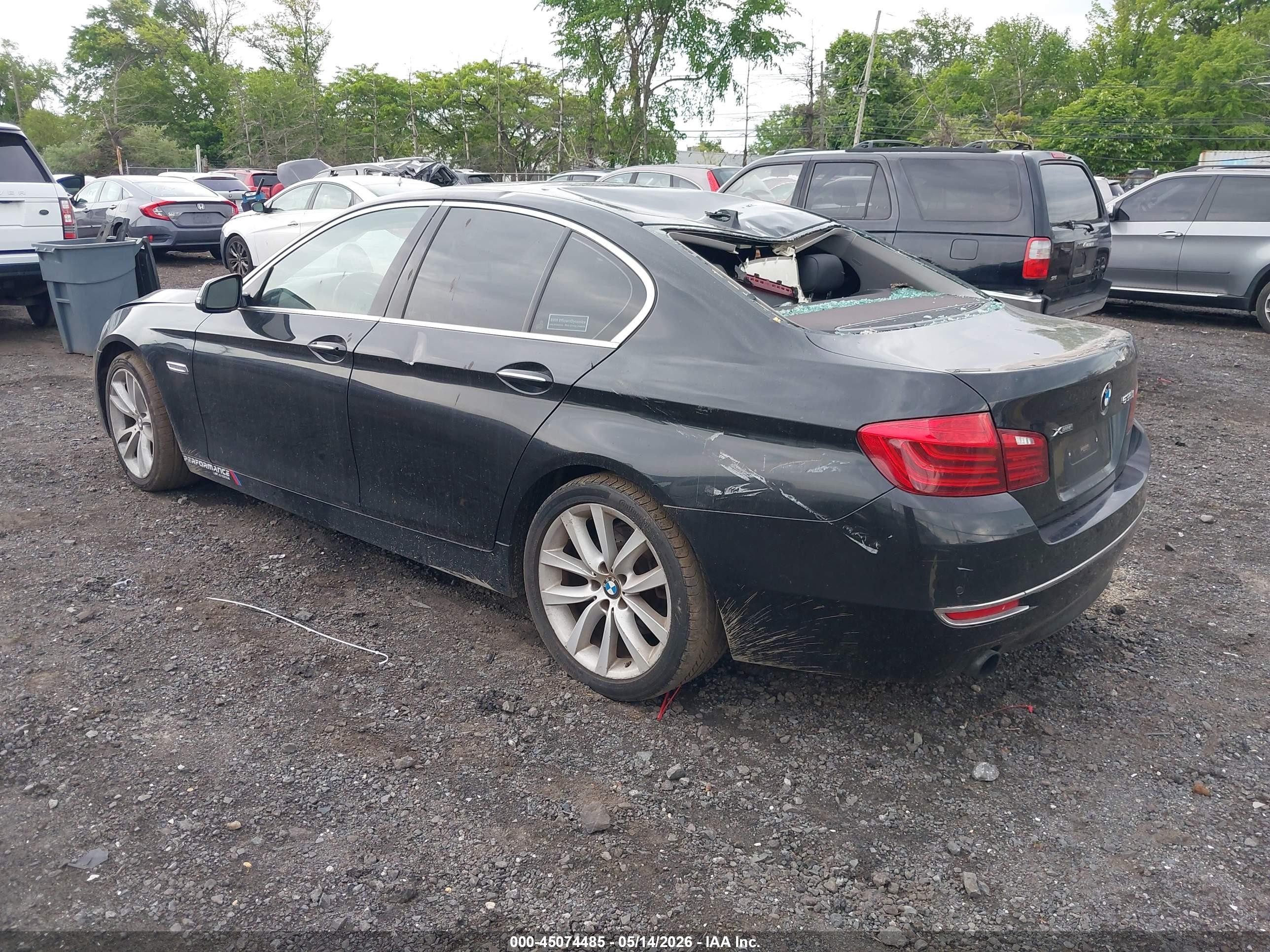 2014 Bmw 535i Xdrive Black vin: WBA5B3C50ED531320