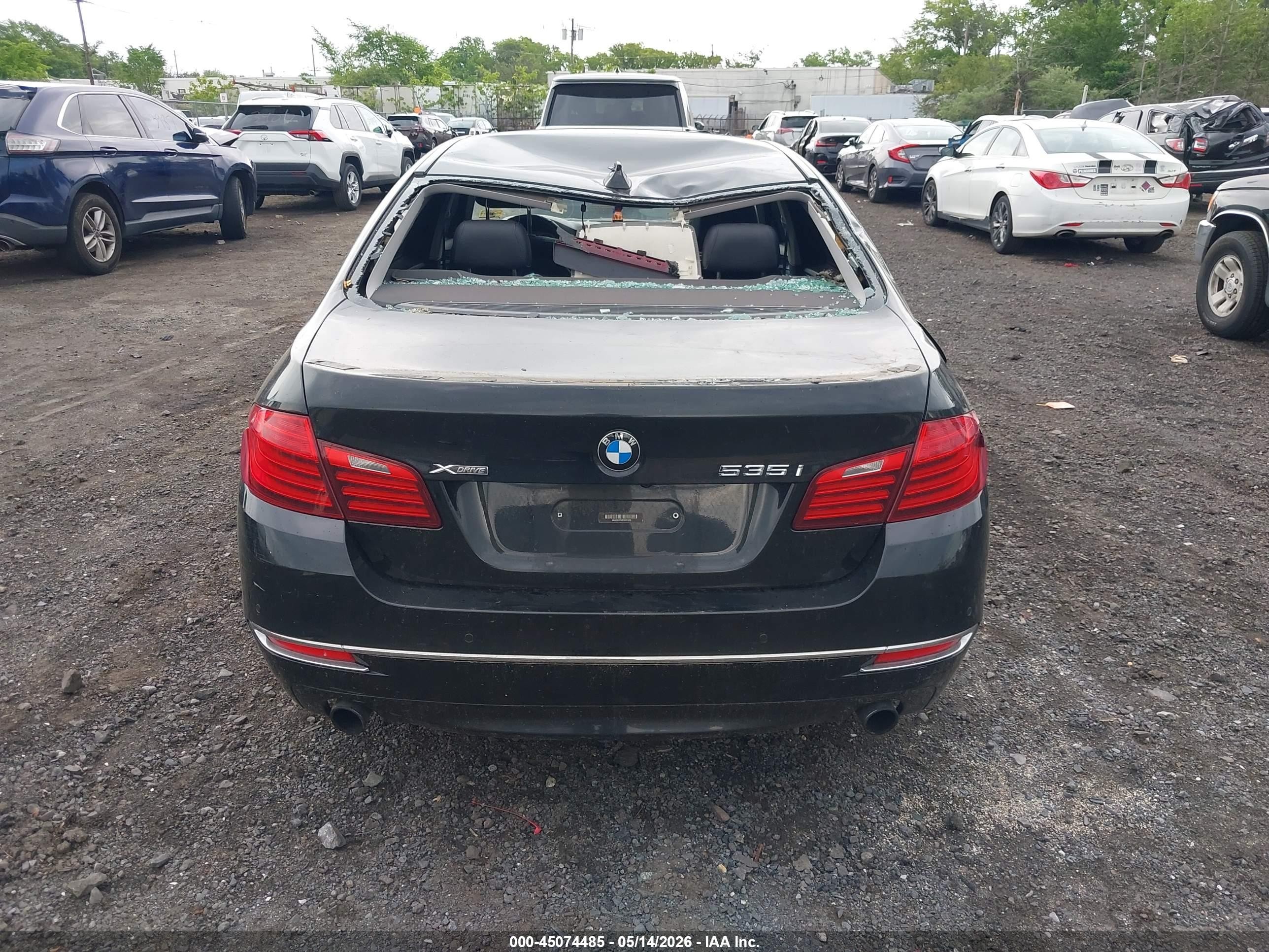 2014 Bmw 535i Xdrive Black vin: WBA5B3C50ED531320
