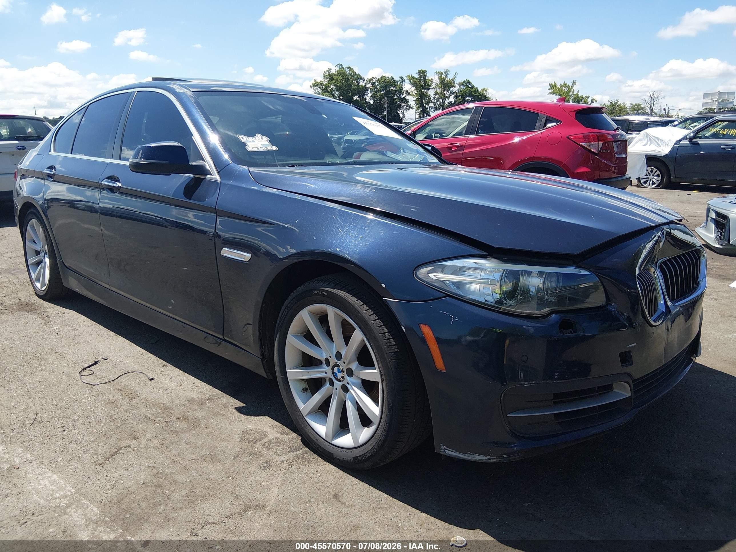 2014 Bmw 535i Xdrive Navy vin: WBA5B3C50ED537652