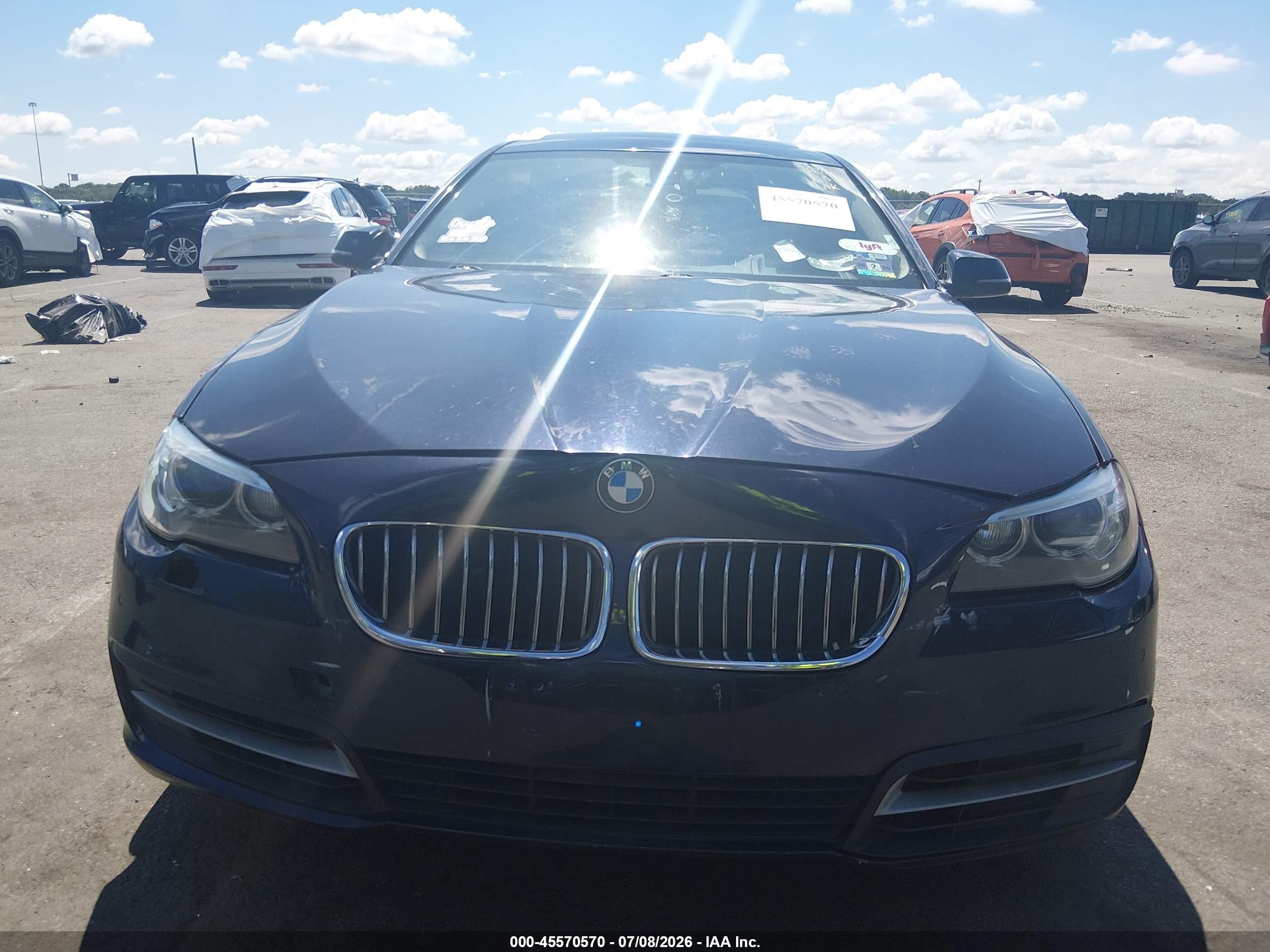 2014 Bmw 535i Xdrive Navy vin: WBA5B3C50ED537652