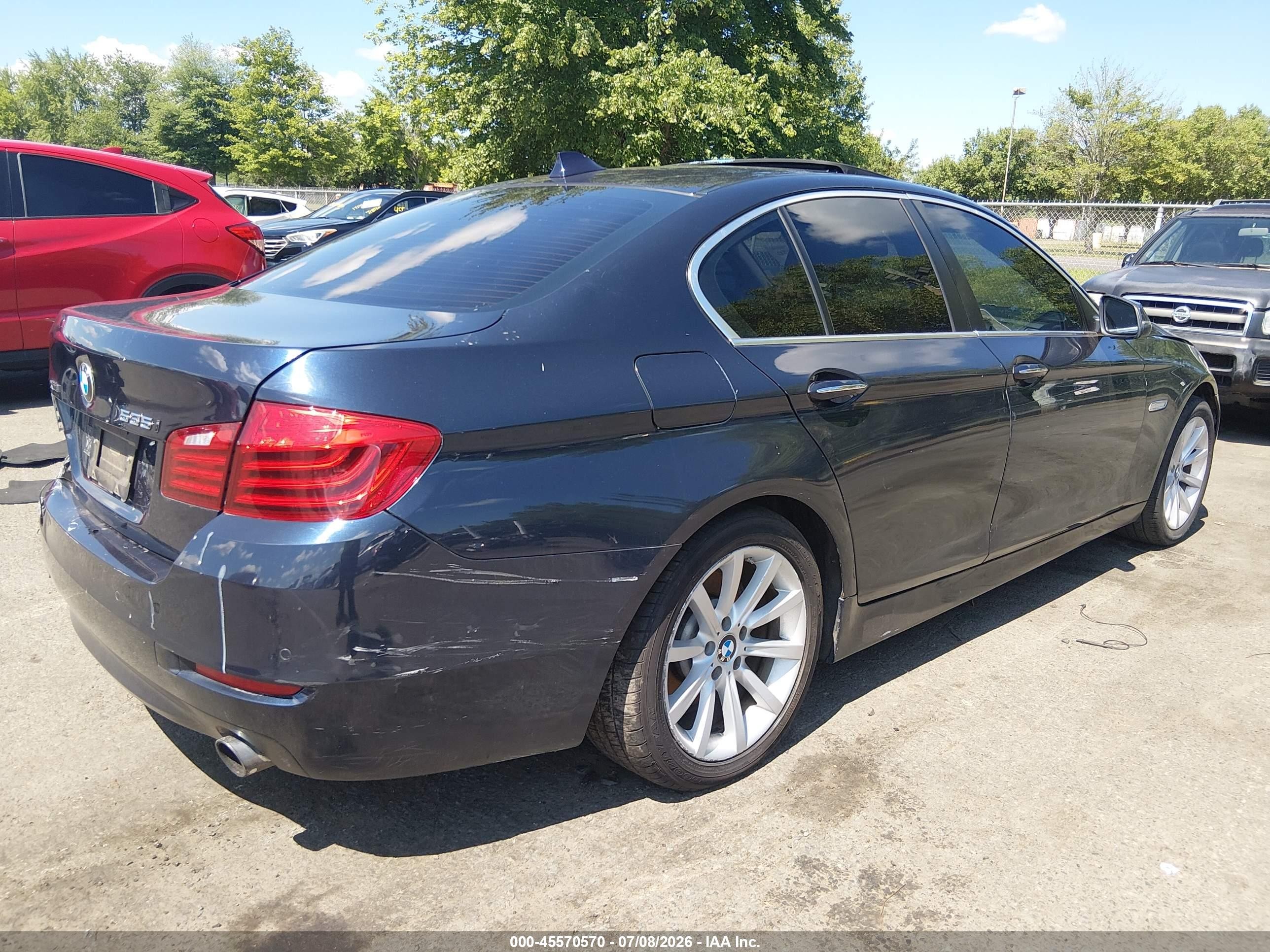 2014 Bmw 535i Xdrive Navy vin: WBA5B3C50ED537652