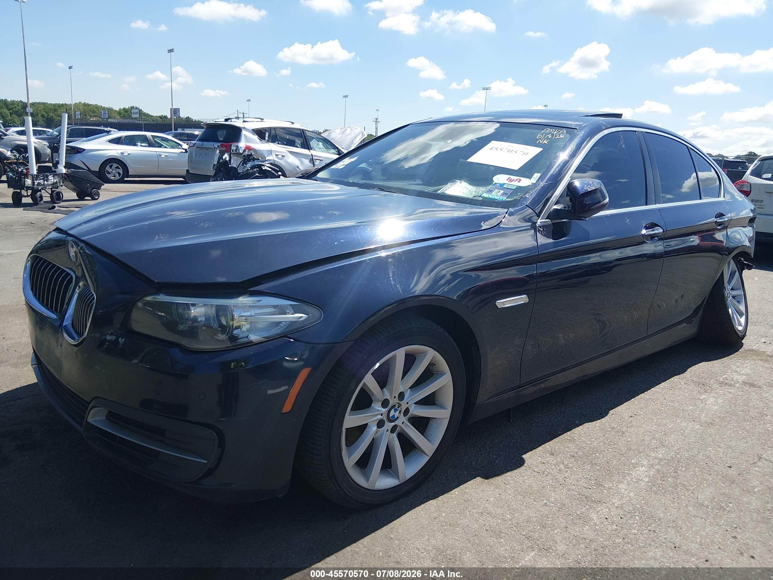 2014 Bmw 535i Xdrive Navy vin: WBA5B3C50ED537652