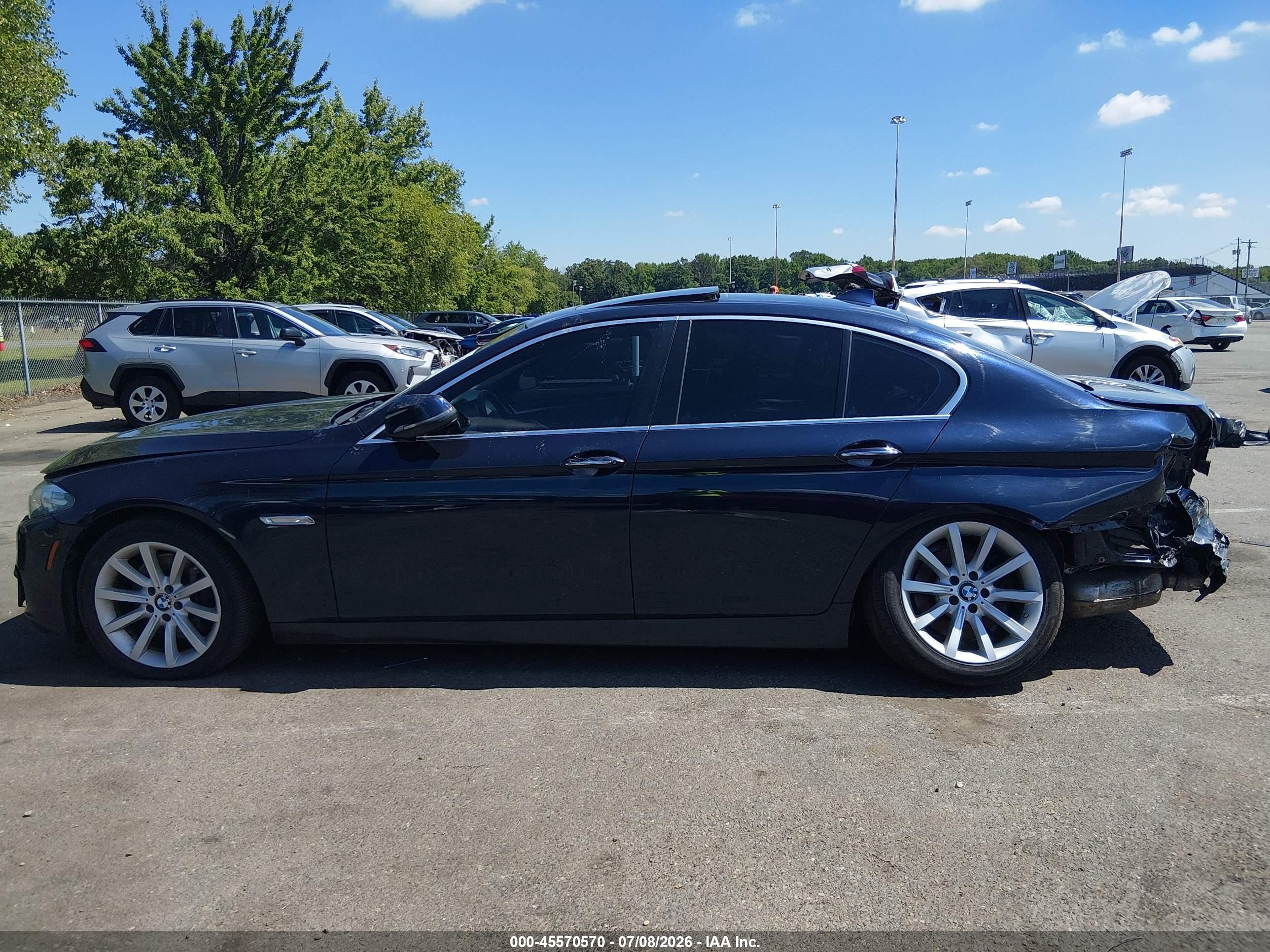 2014 Bmw 535i Xdrive Navy vin: WBA5B3C50ED537652