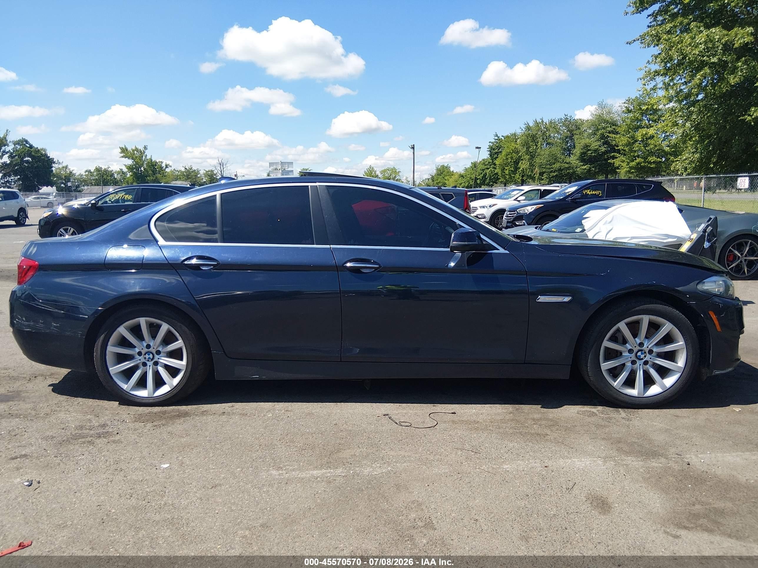 2014 Bmw 535i Xdrive Navy vin: WBA5B3C50ED537652