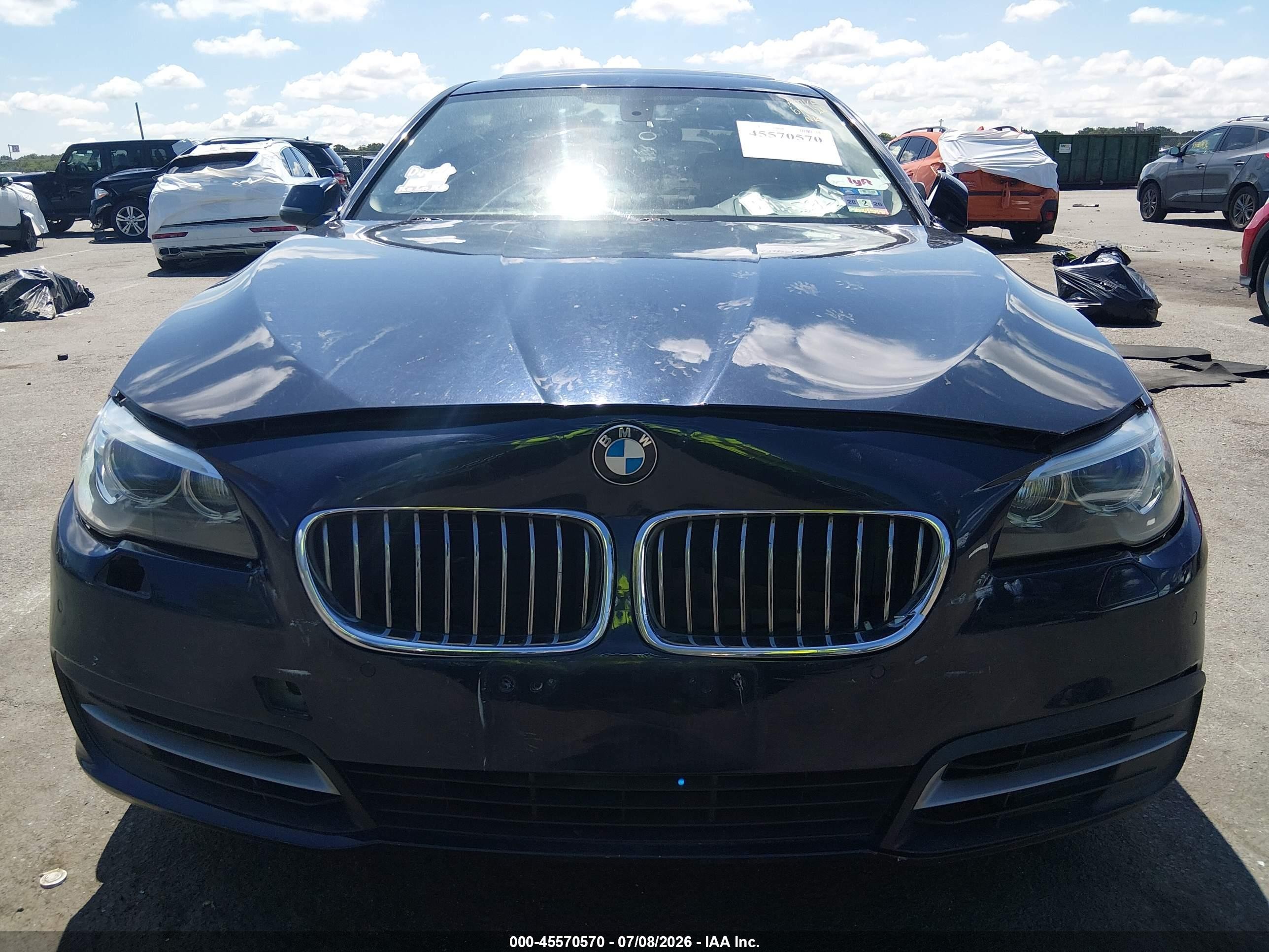 2014 Bmw 535i Xdrive Navy vin: WBA5B3C50ED537652