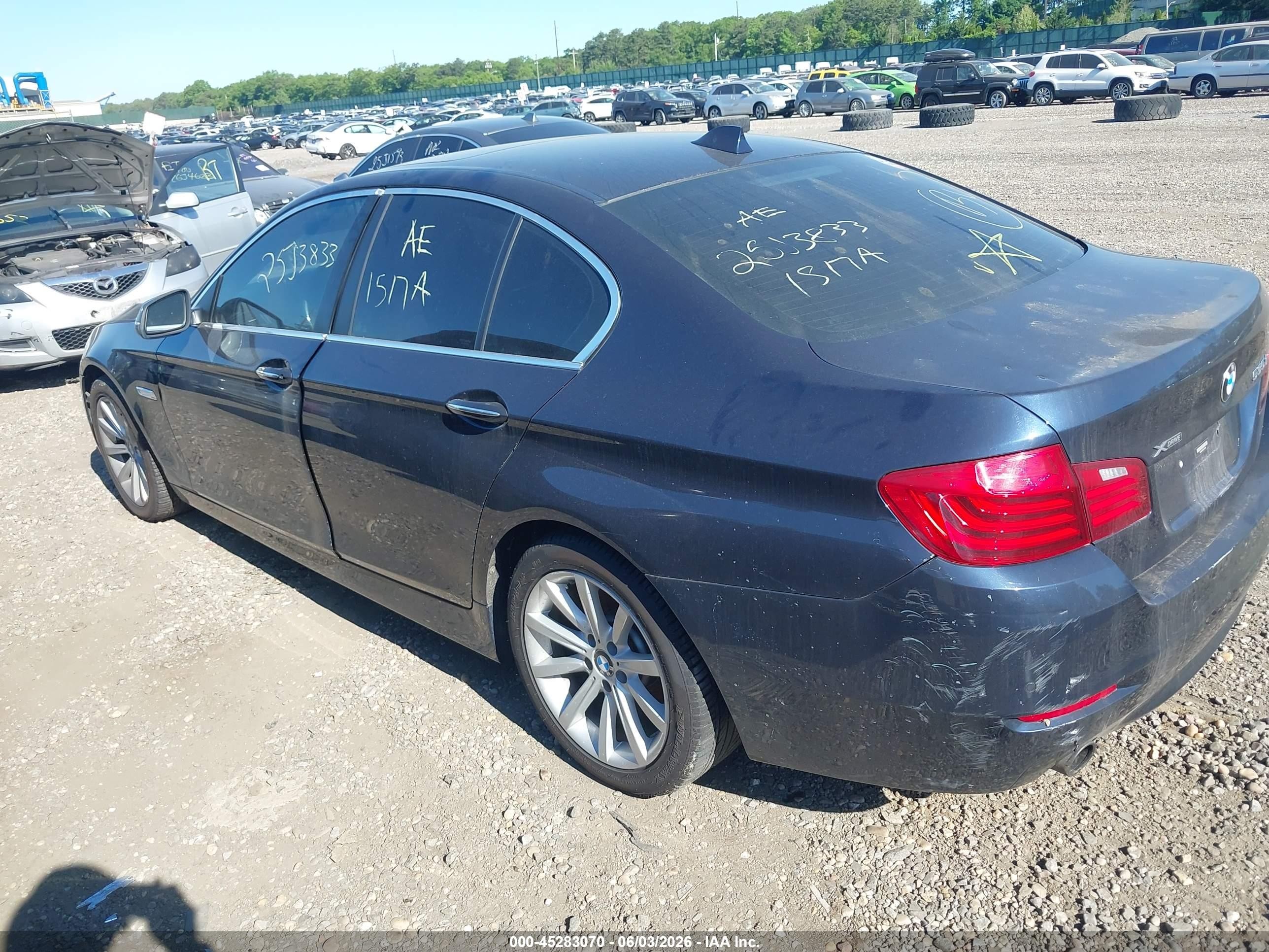 2014 Bmw 535i Xdrive Blue vin: WBA5B3C50ED537666