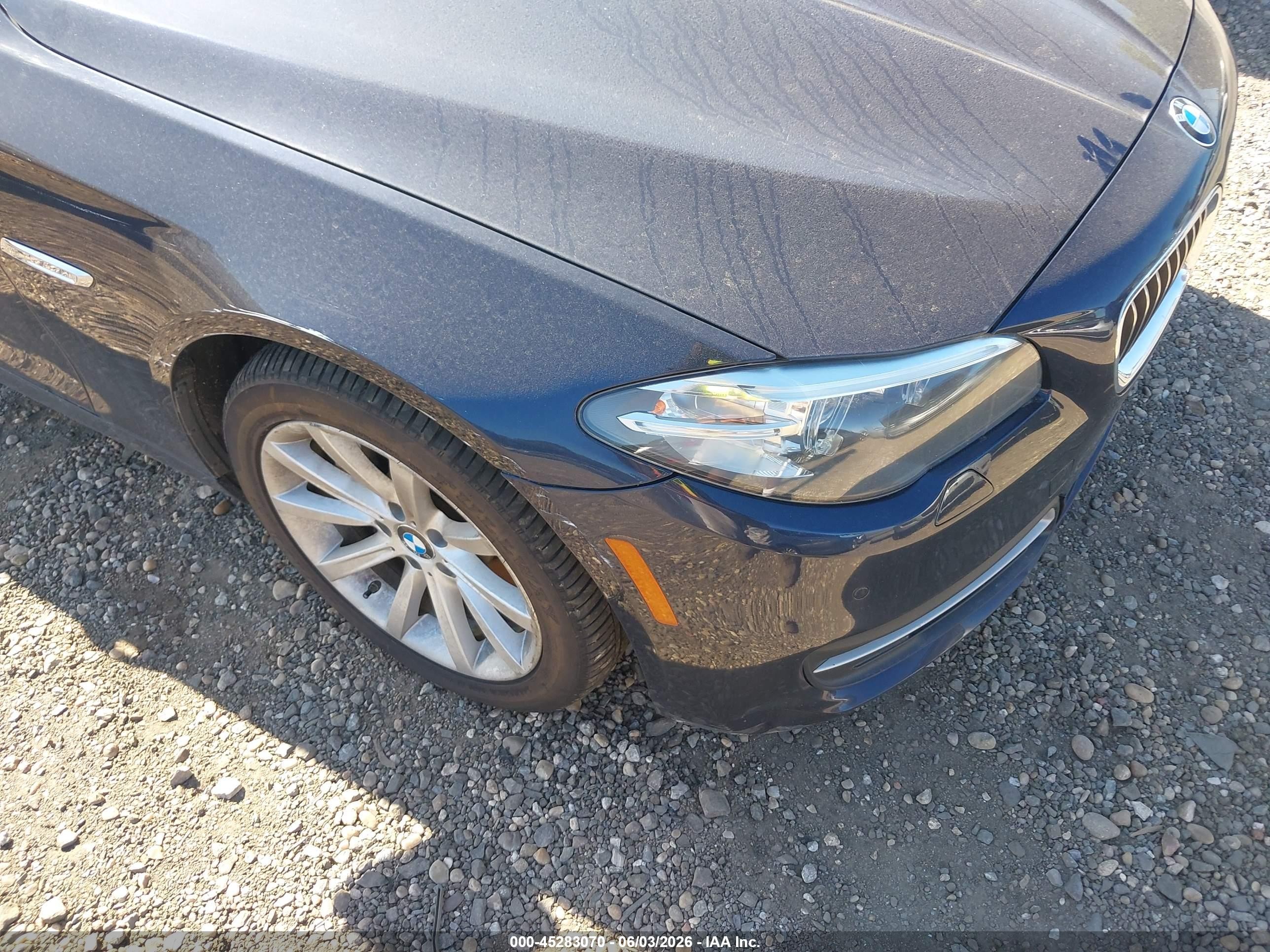 2014 Bmw 535i Xdrive Blue vin: WBA5B3C50ED537666