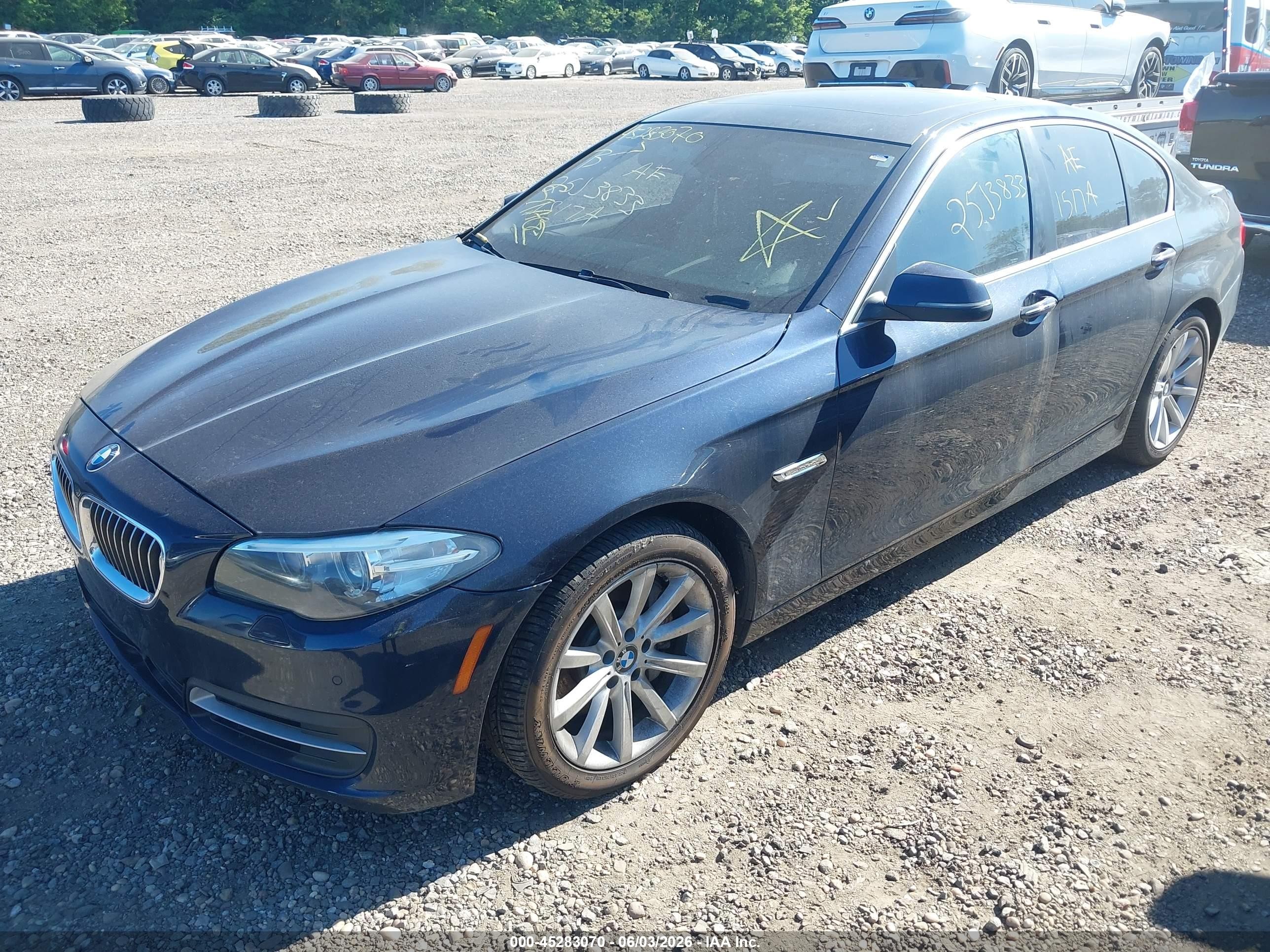 2014 Bmw 535i Xdrive Blue vin: WBA5B3C50ED537666