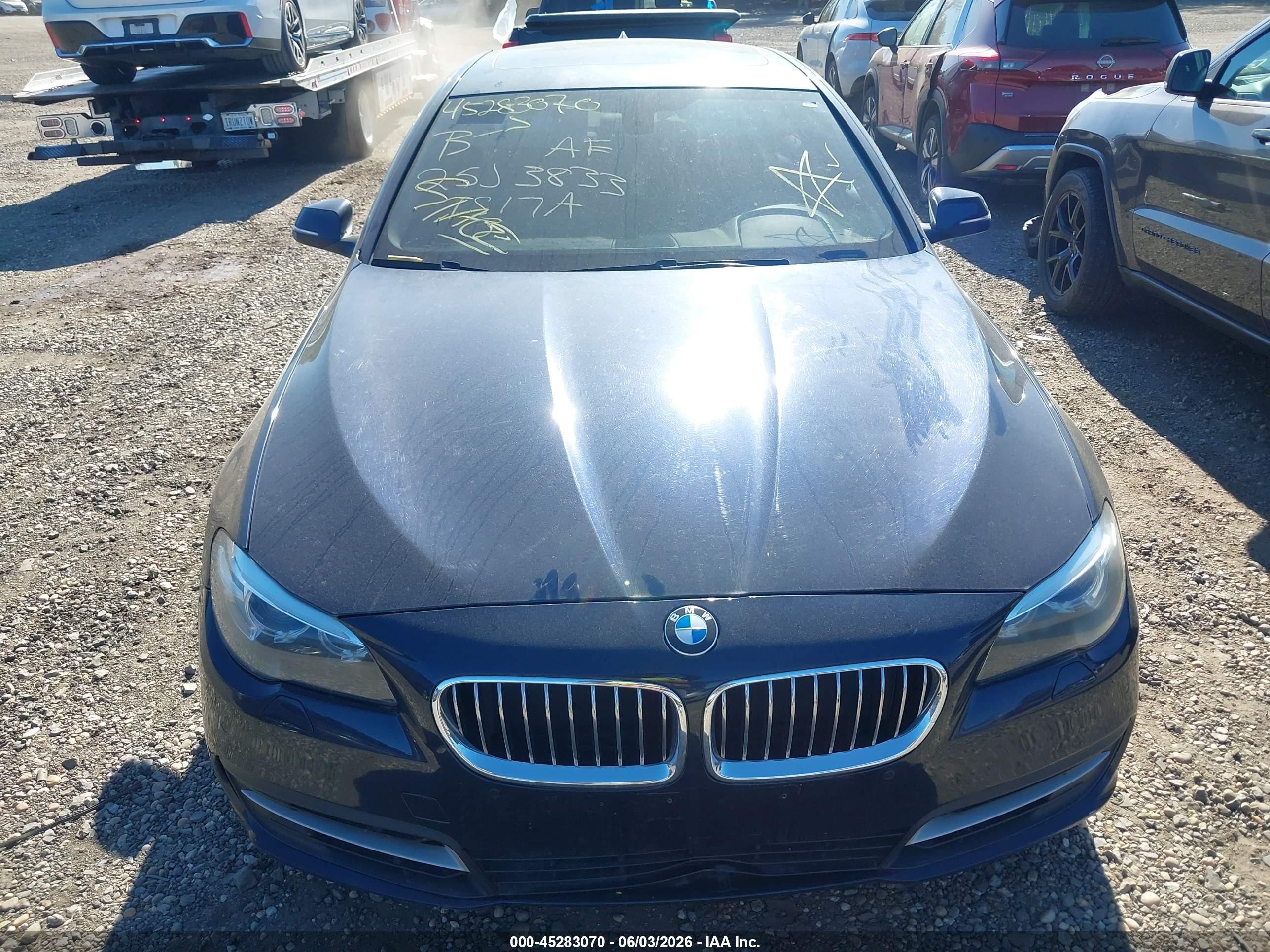 2014 Bmw 535i Xdrive Blue vin: WBA5B3C50ED537666