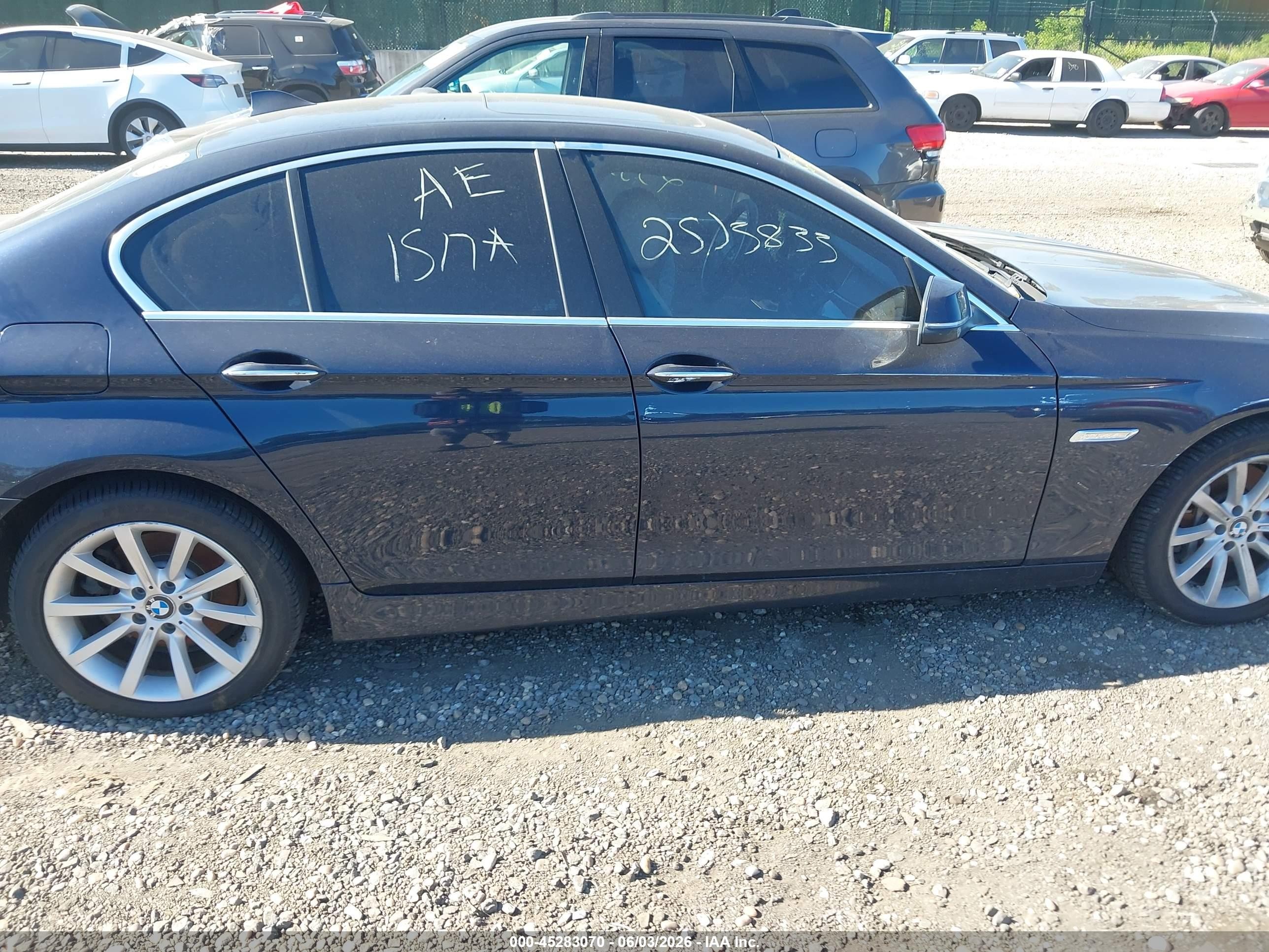 2014 Bmw 535i Xdrive Blue vin: WBA5B3C50ED537666