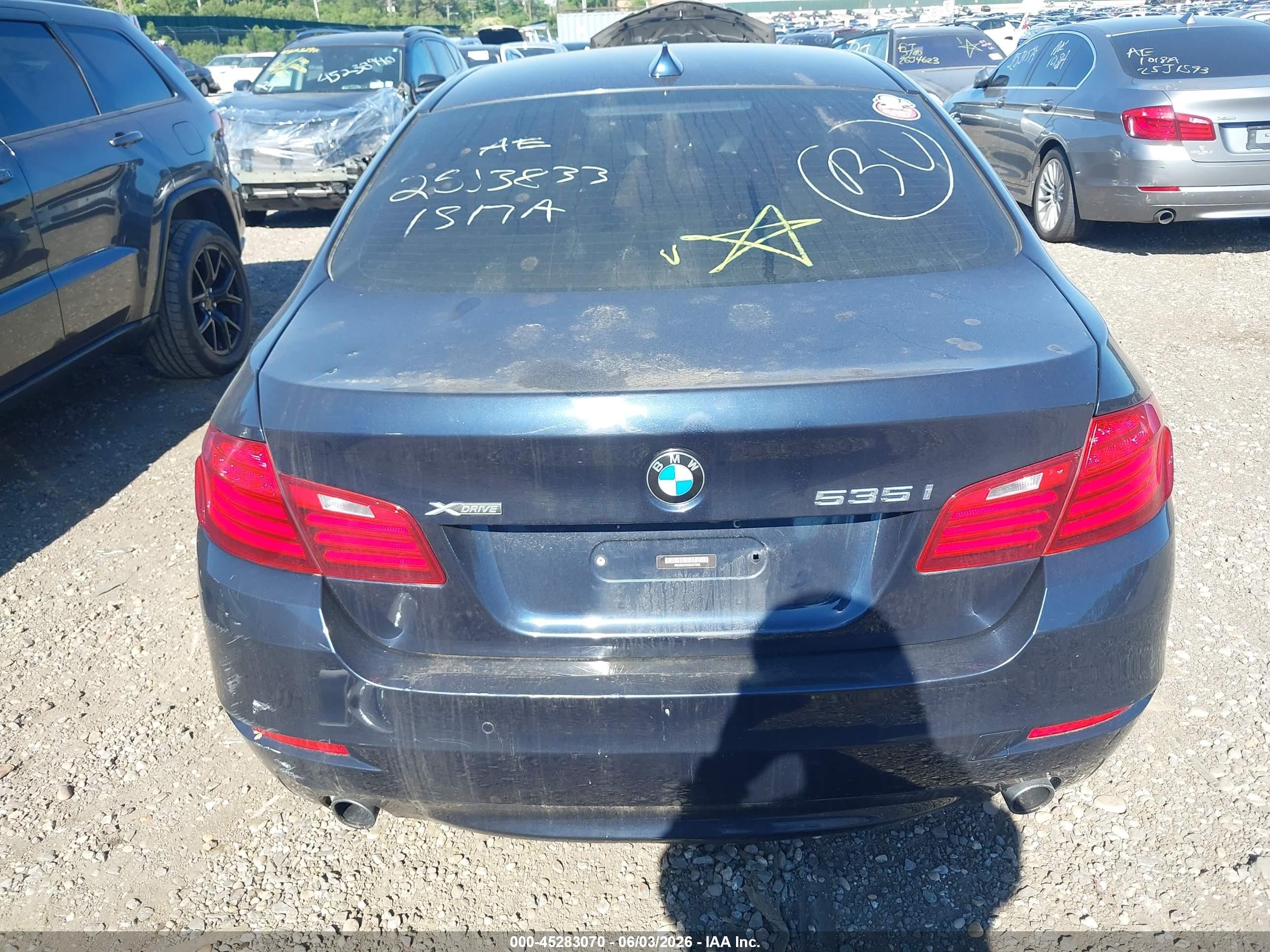 2014 Bmw 535i Xdrive Blue vin: WBA5B3C50ED537666