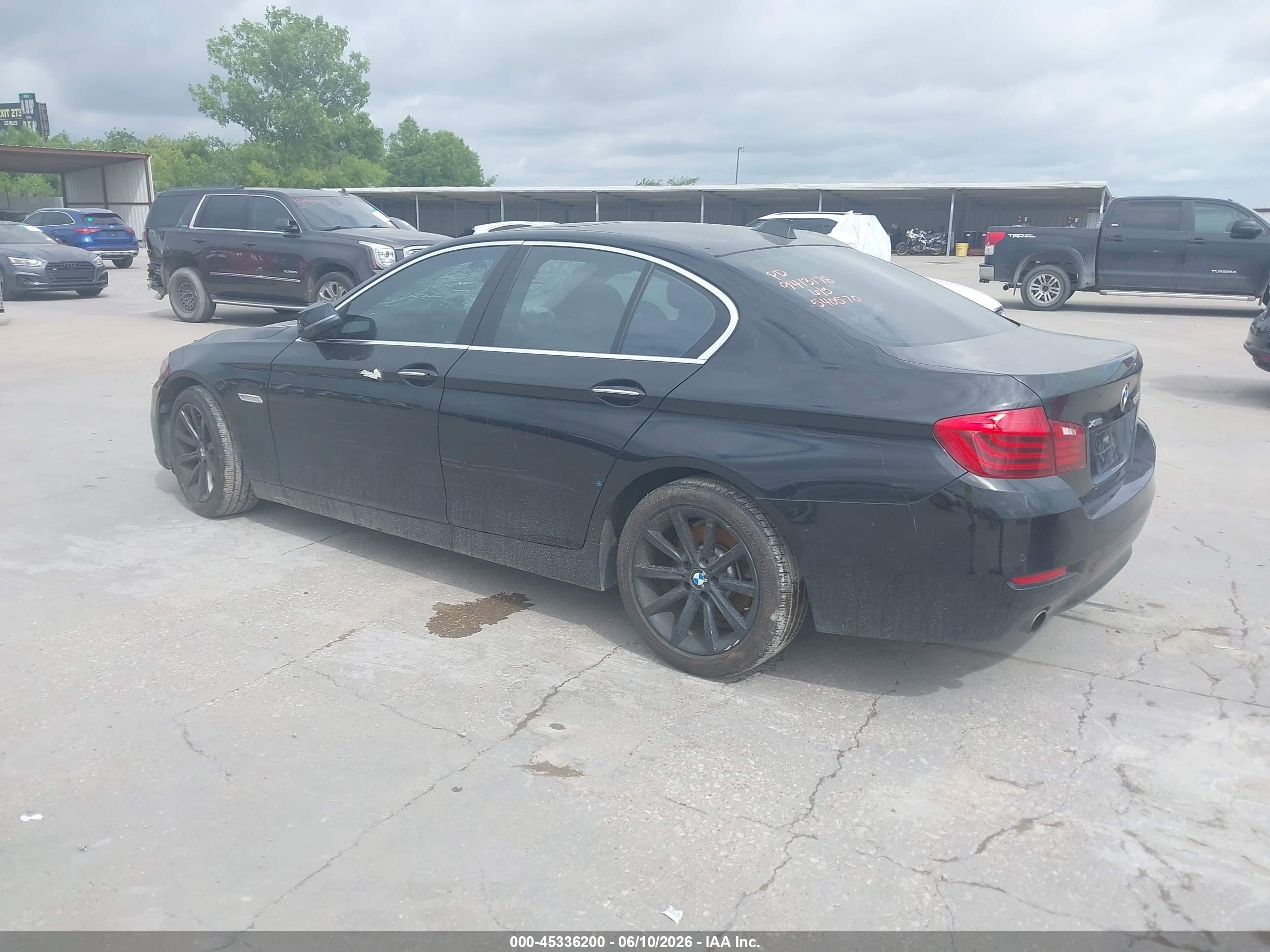 2015 Bmw 535i Xdrive Черный vin: WBA5B3C50FD540570