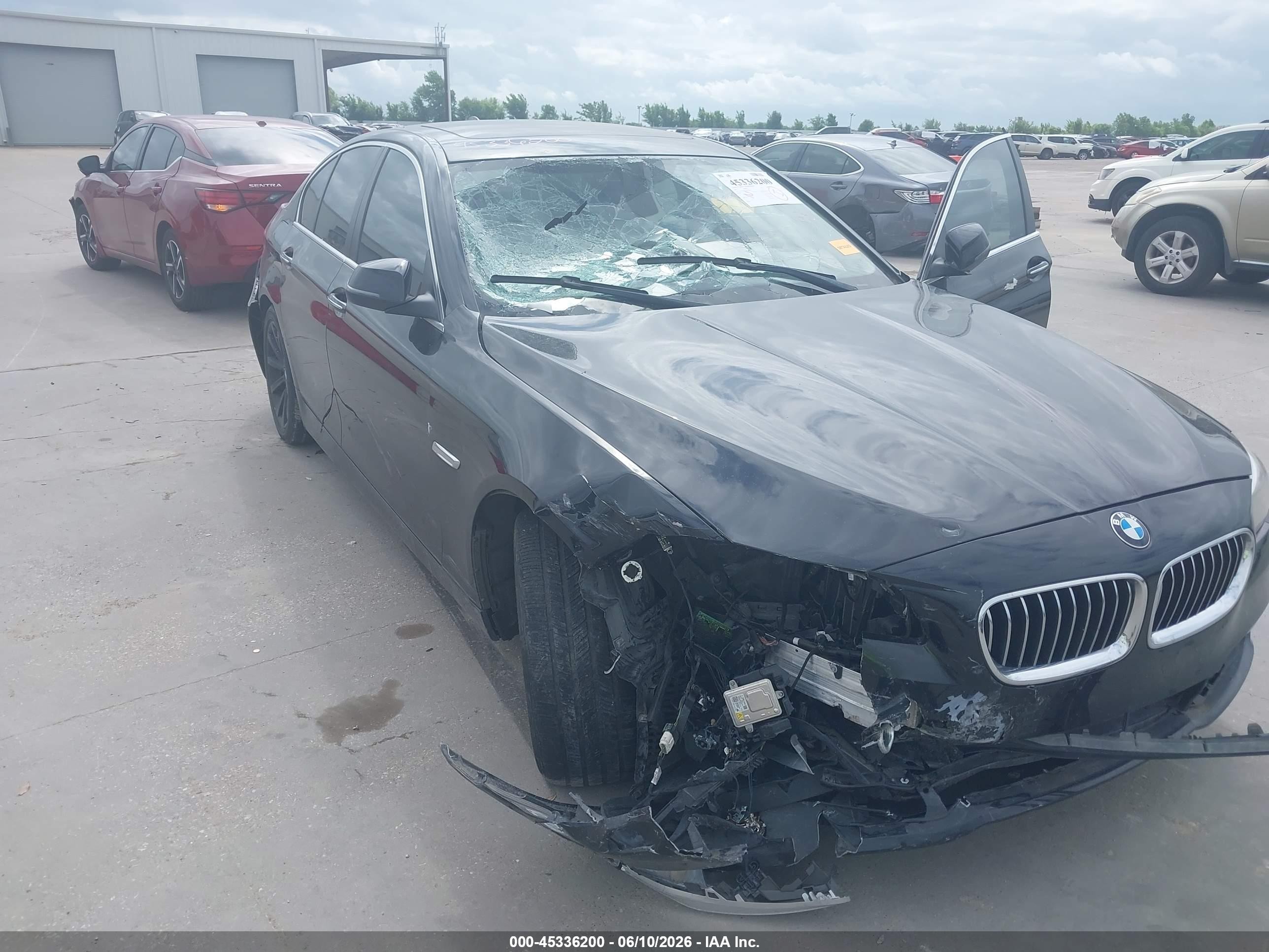 2015 Bmw 535i Xdrive Черный vin: WBA5B3C50FD540570