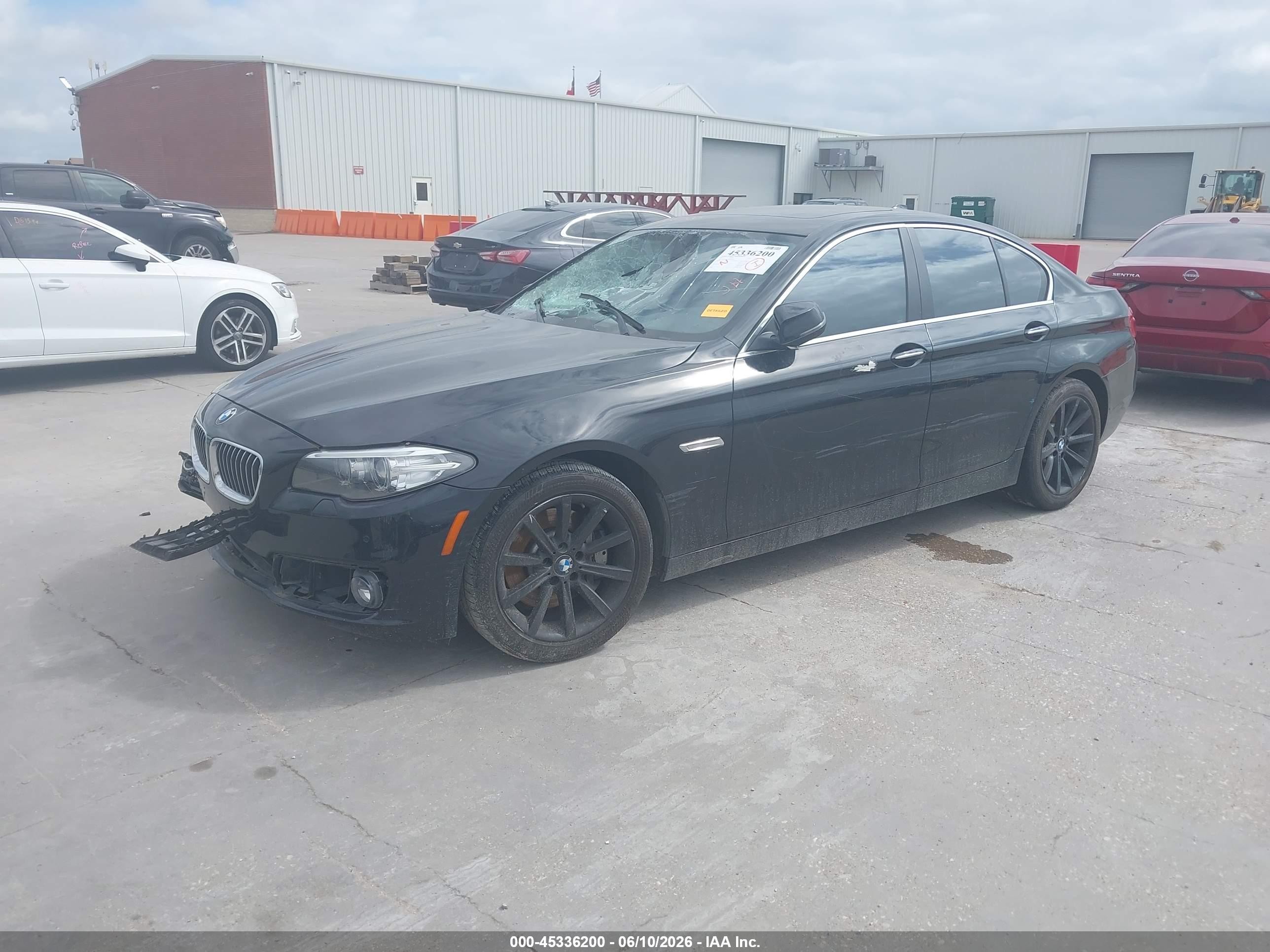 2015 Bmw 535i Xdrive Черный vin: WBA5B3C50FD540570