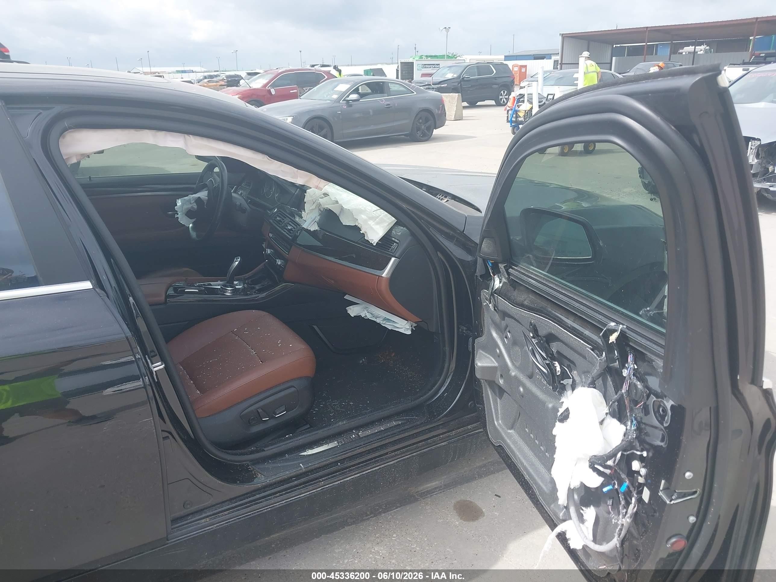 2015 Bmw 535i Xdrive Черный vin: WBA5B3C50FD540570
