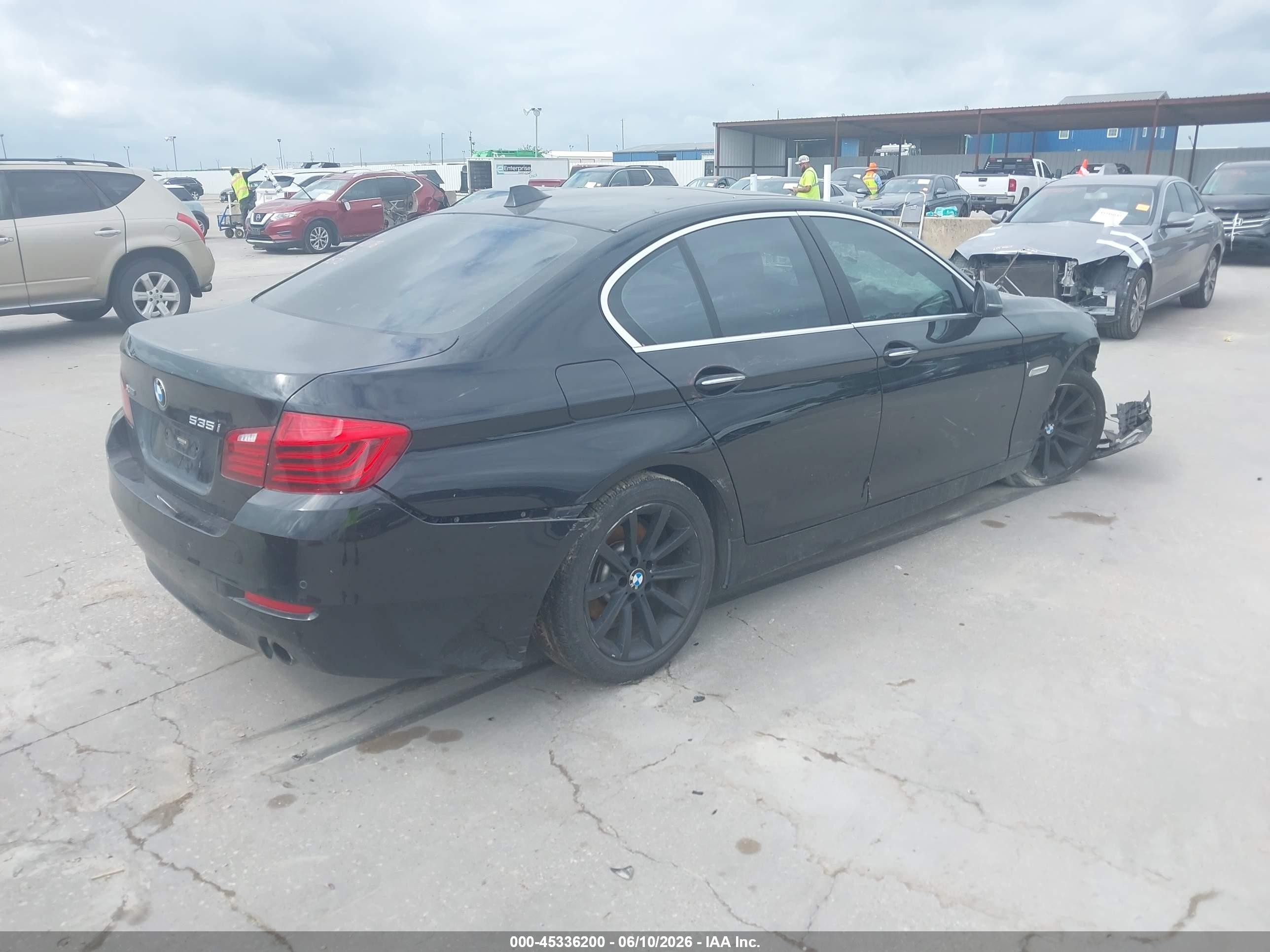2015 Bmw 535i Xdrive Черный vin: WBA5B3C50FD540570