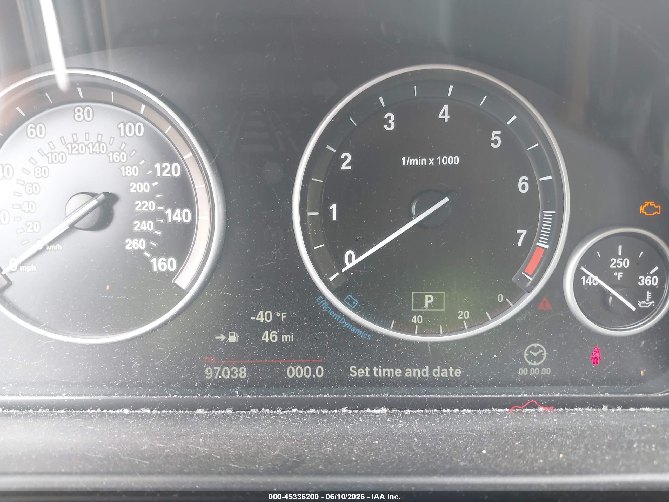 2015 Bmw 535i Xdrive Черный vin: WBA5B3C50FD540570