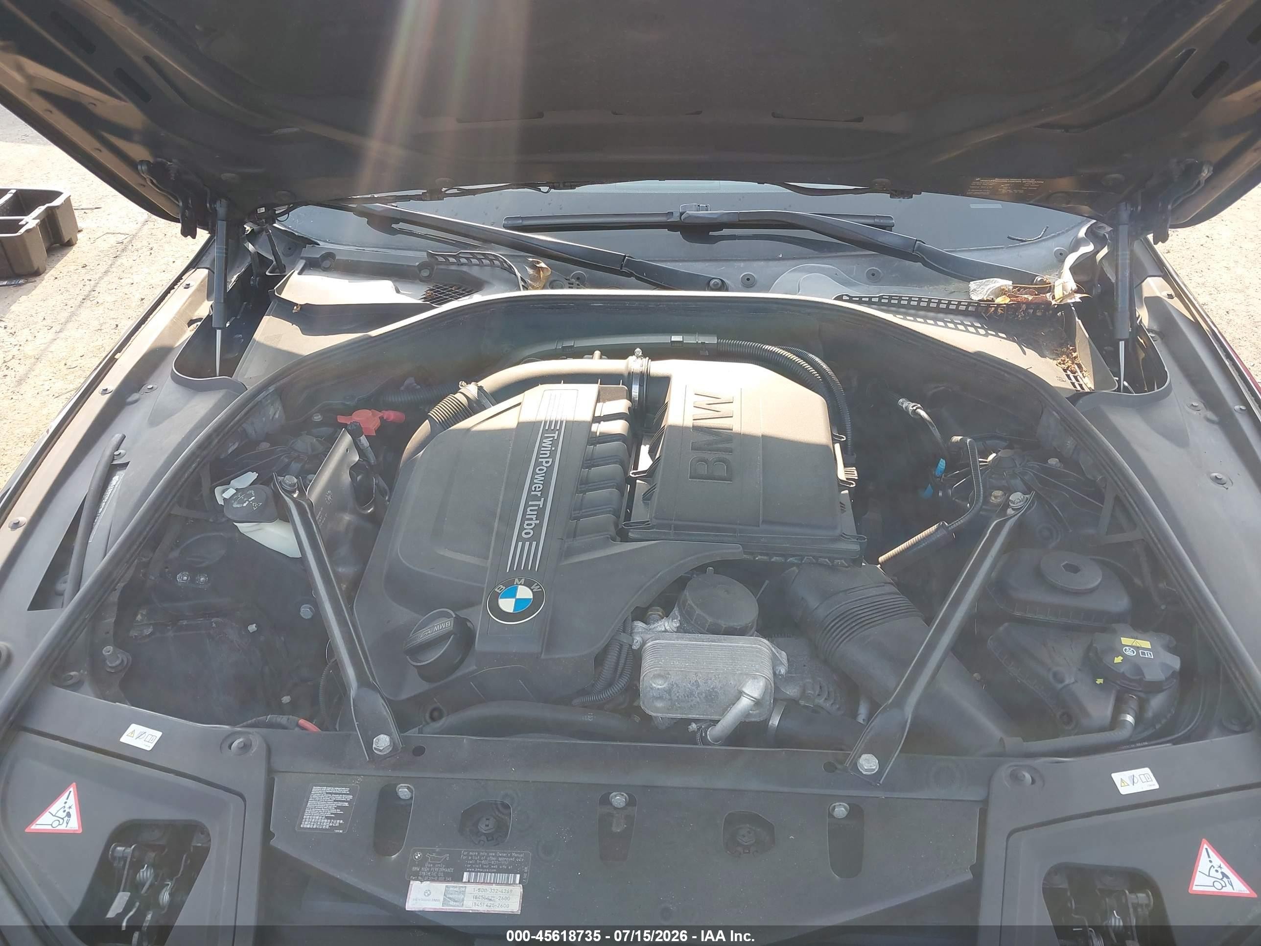 2015 Bmw 535i Xdrive Black vin: WBA5B3C50FD544702