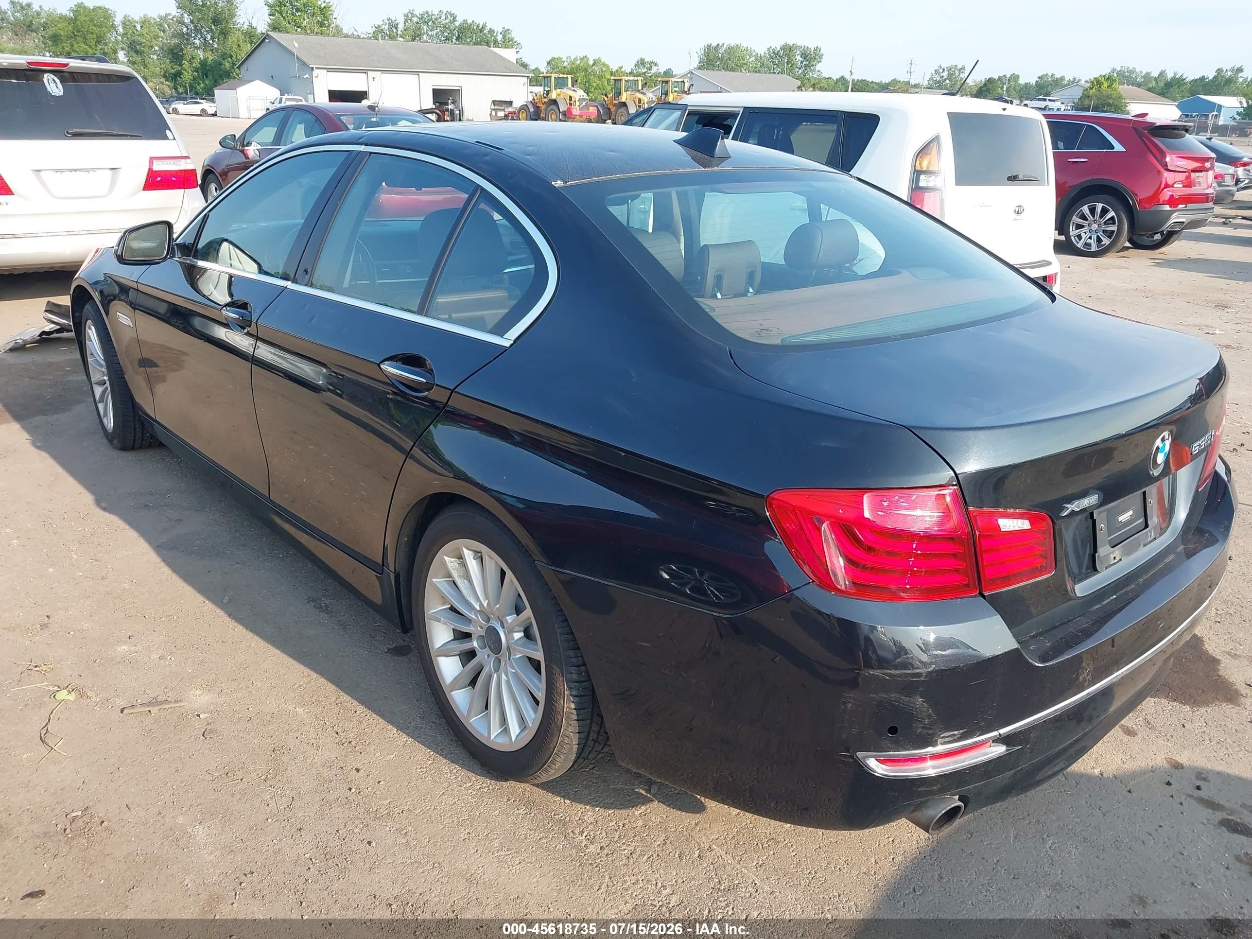 2015 Bmw 535i Xdrive Black vin: WBA5B3C50FD544702