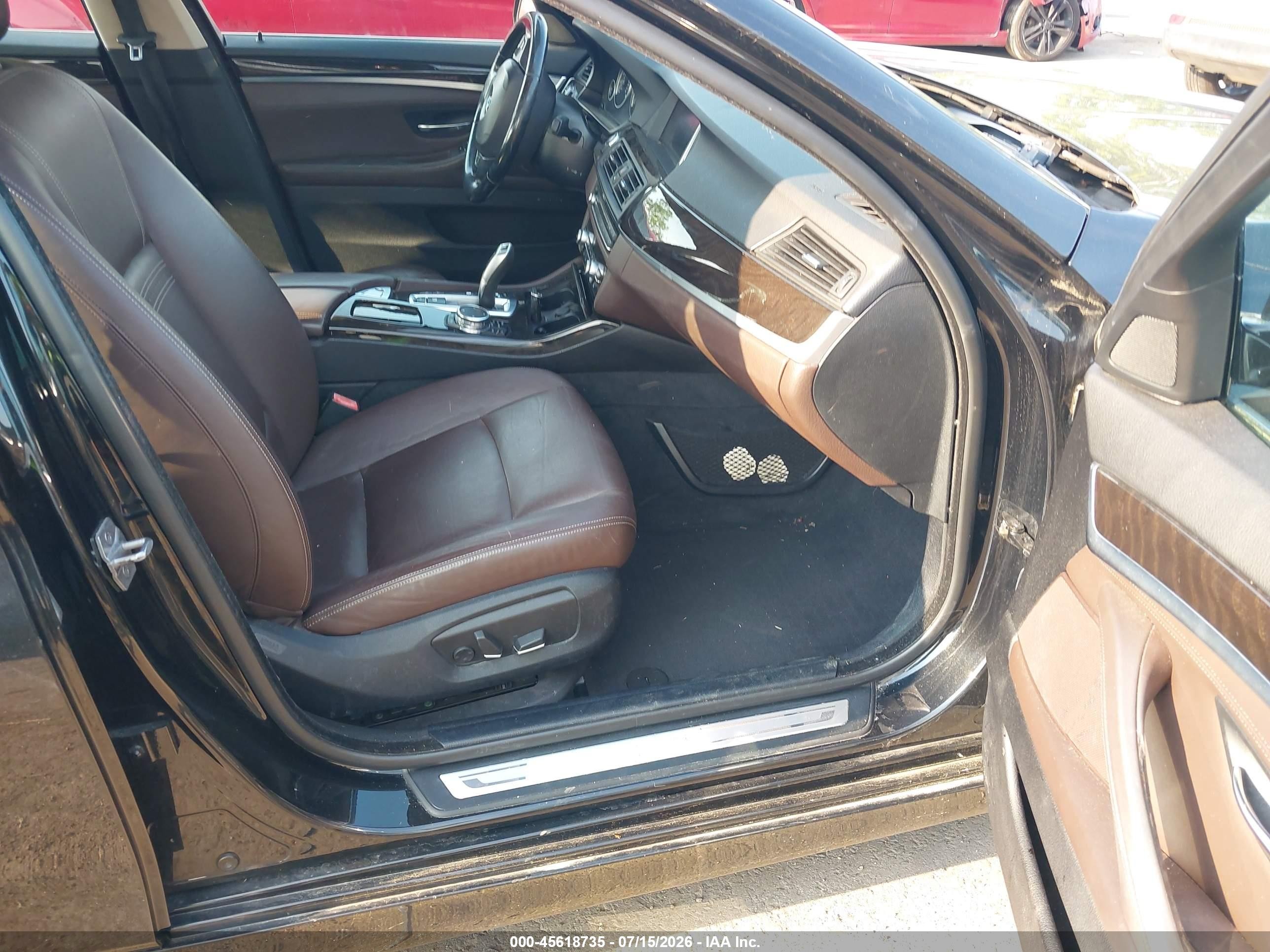 2015 Bmw 535i Xdrive Black vin: WBA5B3C50FD544702