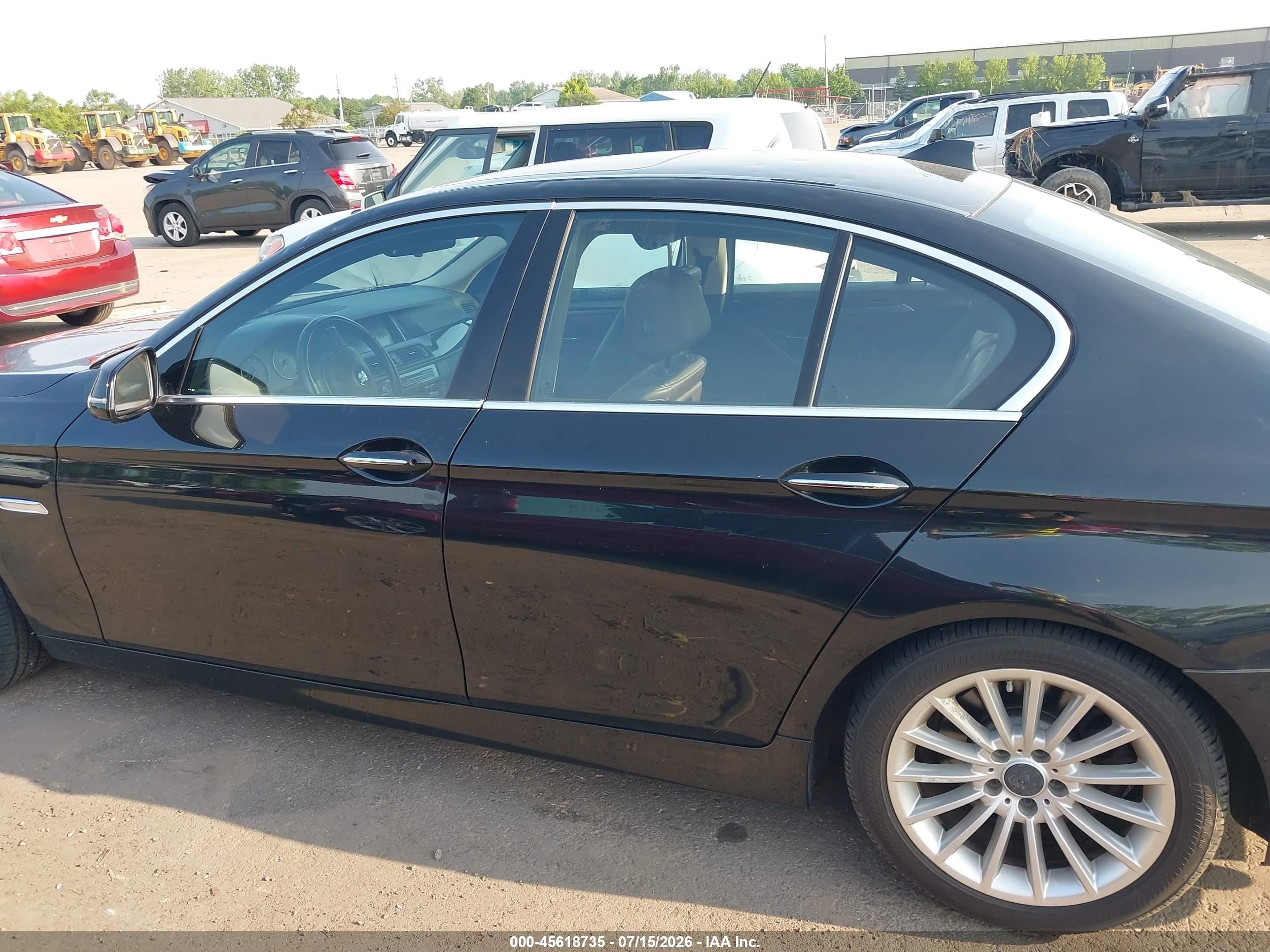 2015 Bmw 535i Xdrive Black vin: WBA5B3C50FD544702