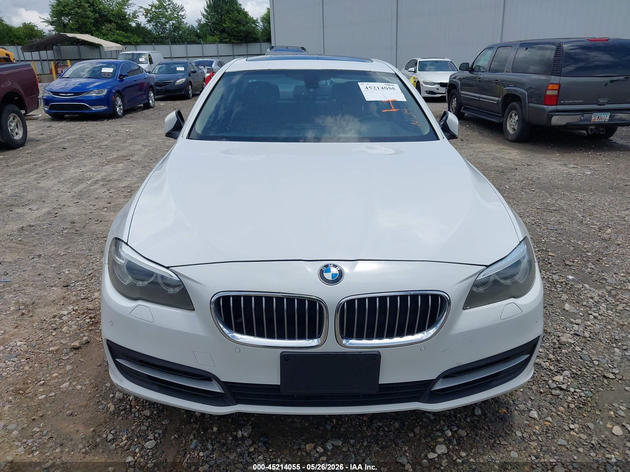 2014 Bmw 535i Xdrive White vin: WBA5B3C51ED530693