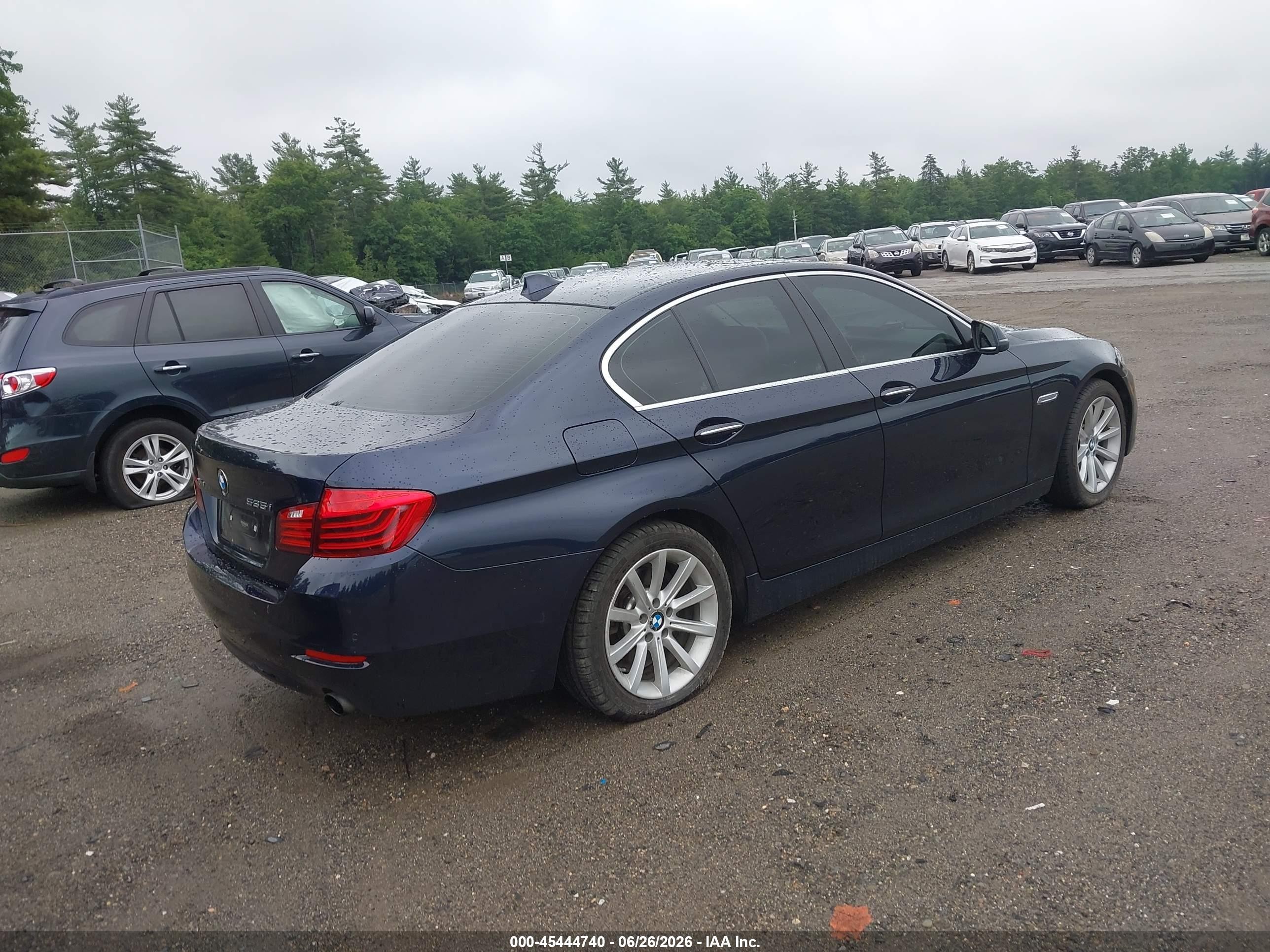 2014 Bmw 535i Xdrive Blue vin: WBA5B3C51ED531195
