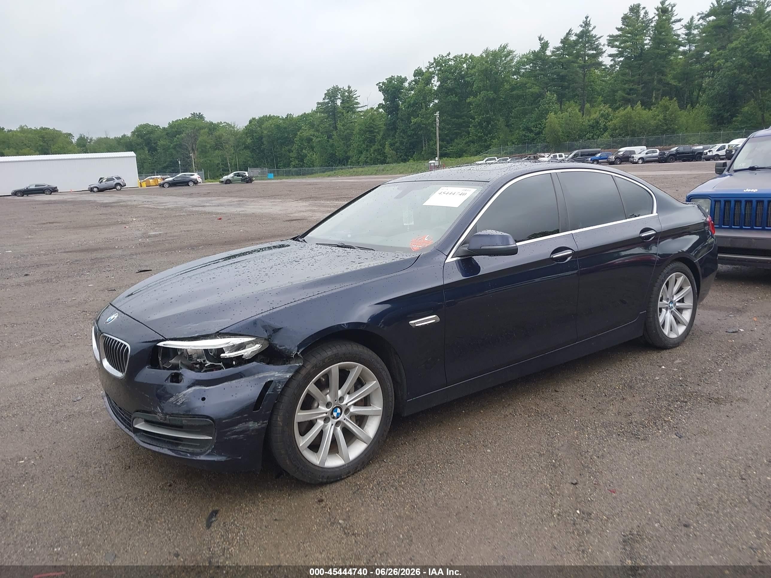 2014 Bmw 535i Xdrive Blue vin: WBA5B3C51ED531195