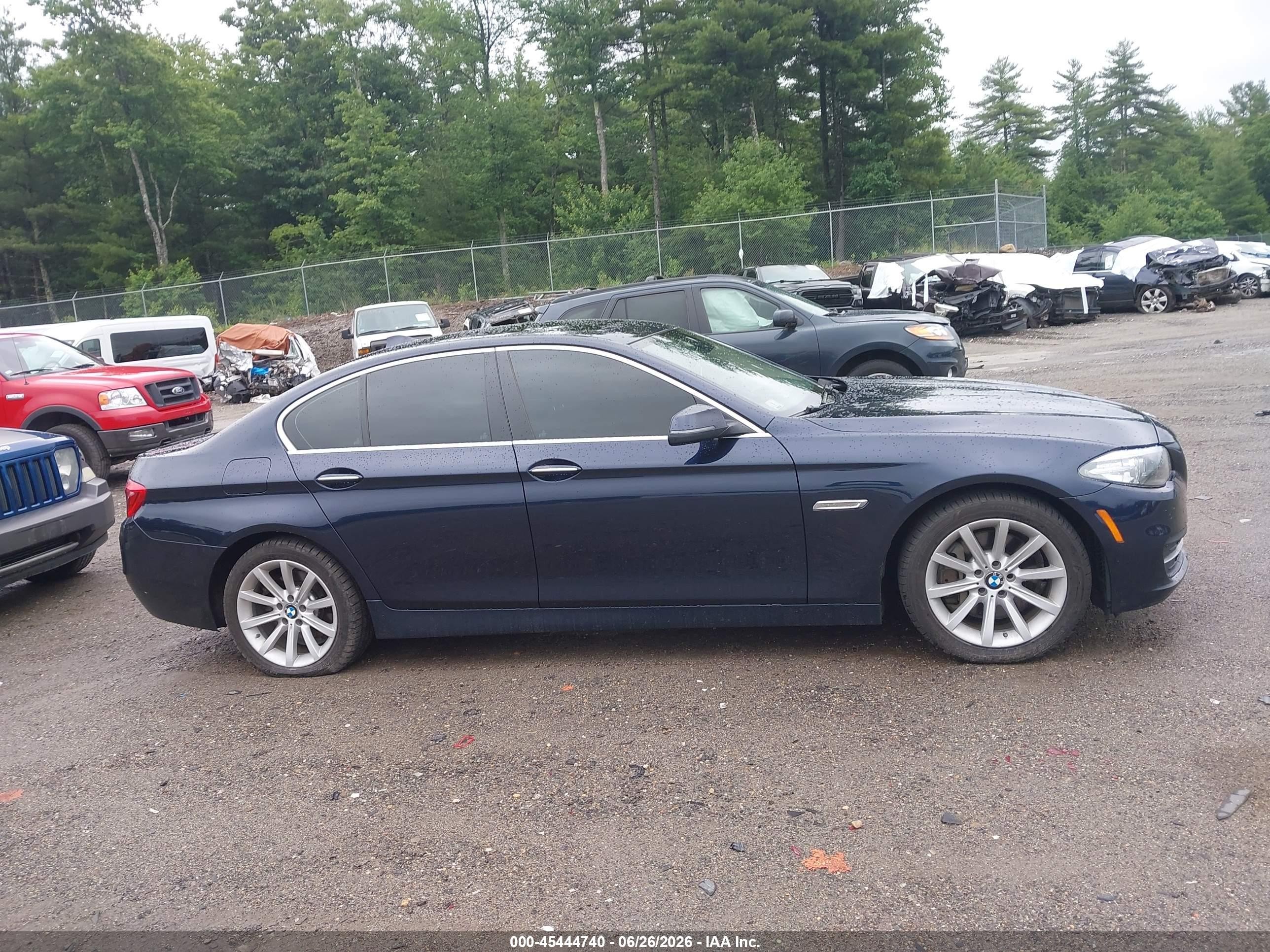 2014 Bmw 535i Xdrive Blue vin: WBA5B3C51ED531195