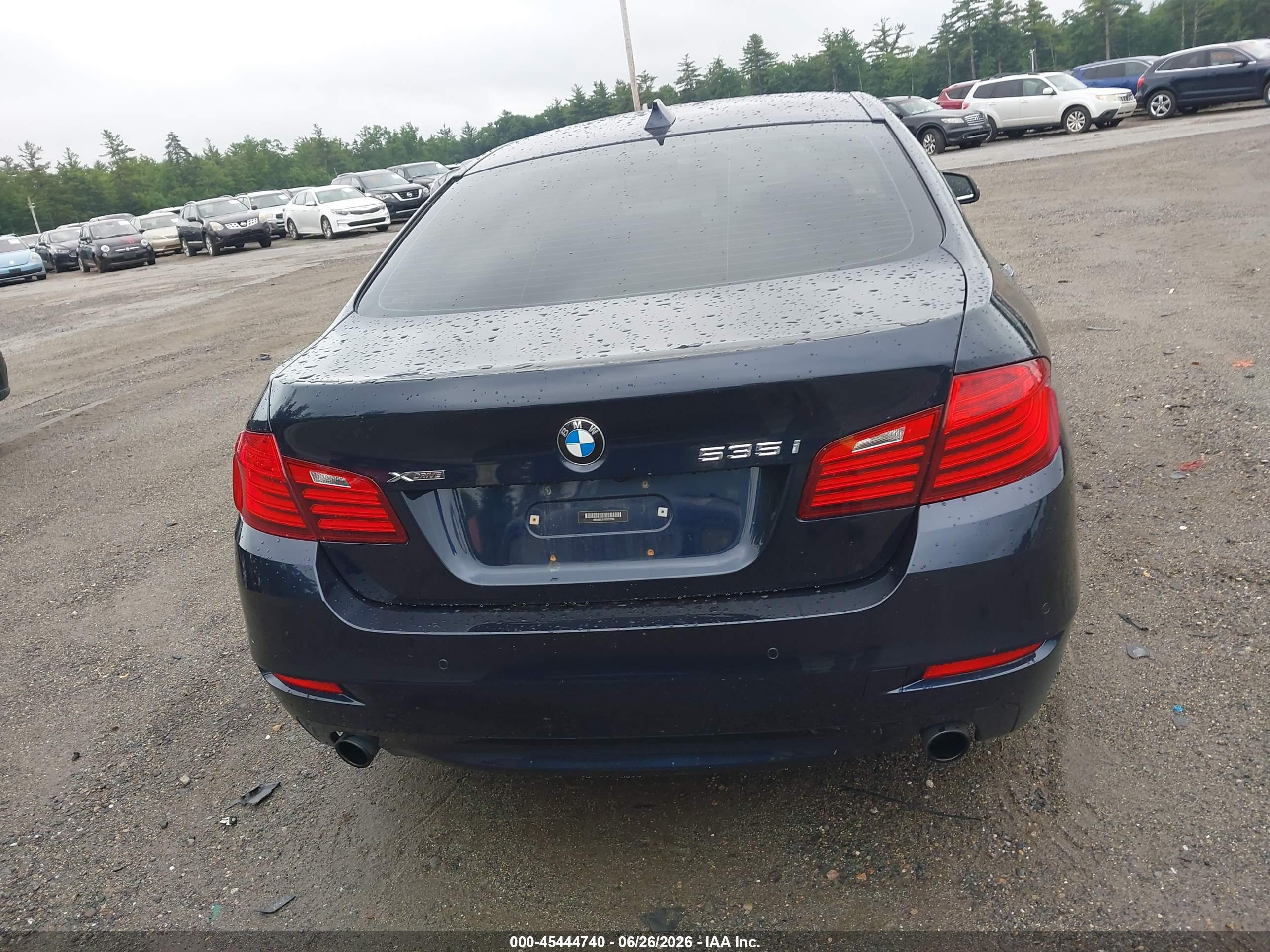 2014 Bmw 535i Xdrive Blue vin: WBA5B3C51ED531195