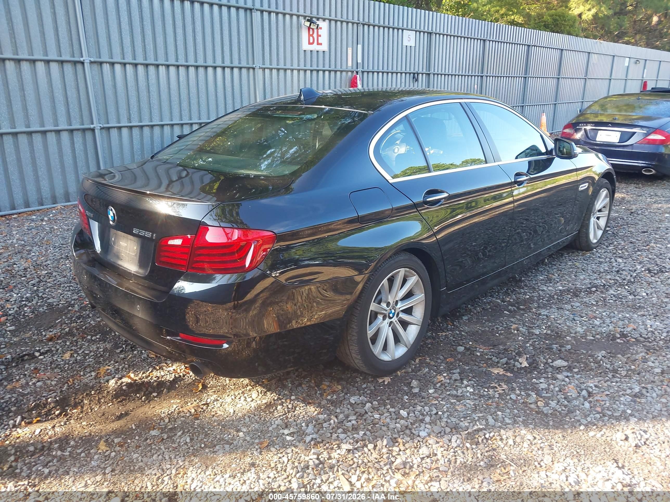 2014 Bmw 535i Xdrive Black vin: WBA5B3C51ED535134